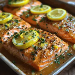 Salmon is often hailed as a superstar in the culinary world, renowned not just for its delectable taste but also for its myriad health benefits. This versatile fish is a favorite among health-conscious eaters and gourmet chefs alike, making it a go-to choice for those looking to create a meal that is both nutritious and satisfying. The Zesty Lemon Butter Baked Salmon recipe takes this beloved fish to a whole new level, combining bright citrus flavors with rich, buttery goodness.