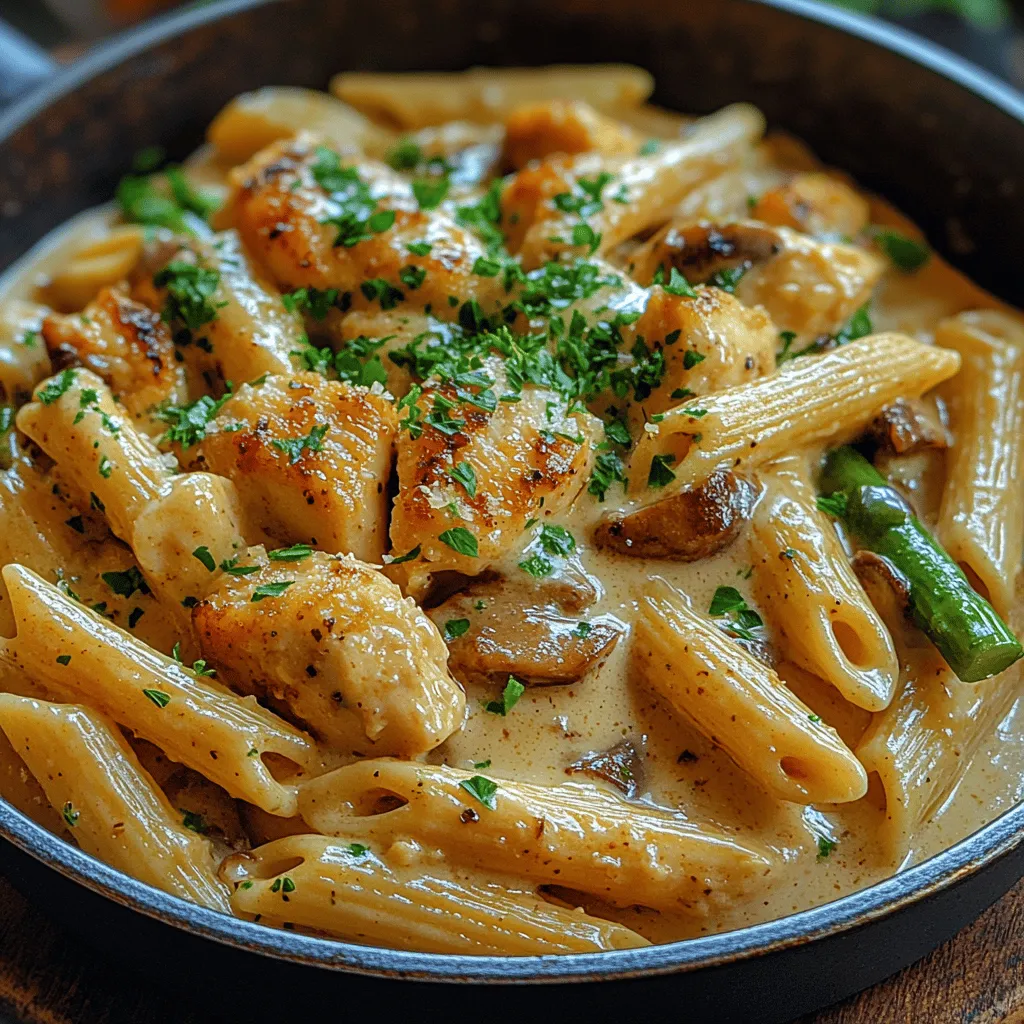 When it comes to weeknight dinners that strike the perfect balance between comfort and elegance, few dishes can rival Creamy Mushroom and Asparagus Chicken Penne. This delightful pasta dish seamlessly combines tender penne, succulent chicken, and vibrant asparagus enveloped in a rich and creamy sauce. Whether you're looking to impress guests at a dinner party or simply want to indulge in a comforting meal after a long day, this recipe is sure to satisfy.