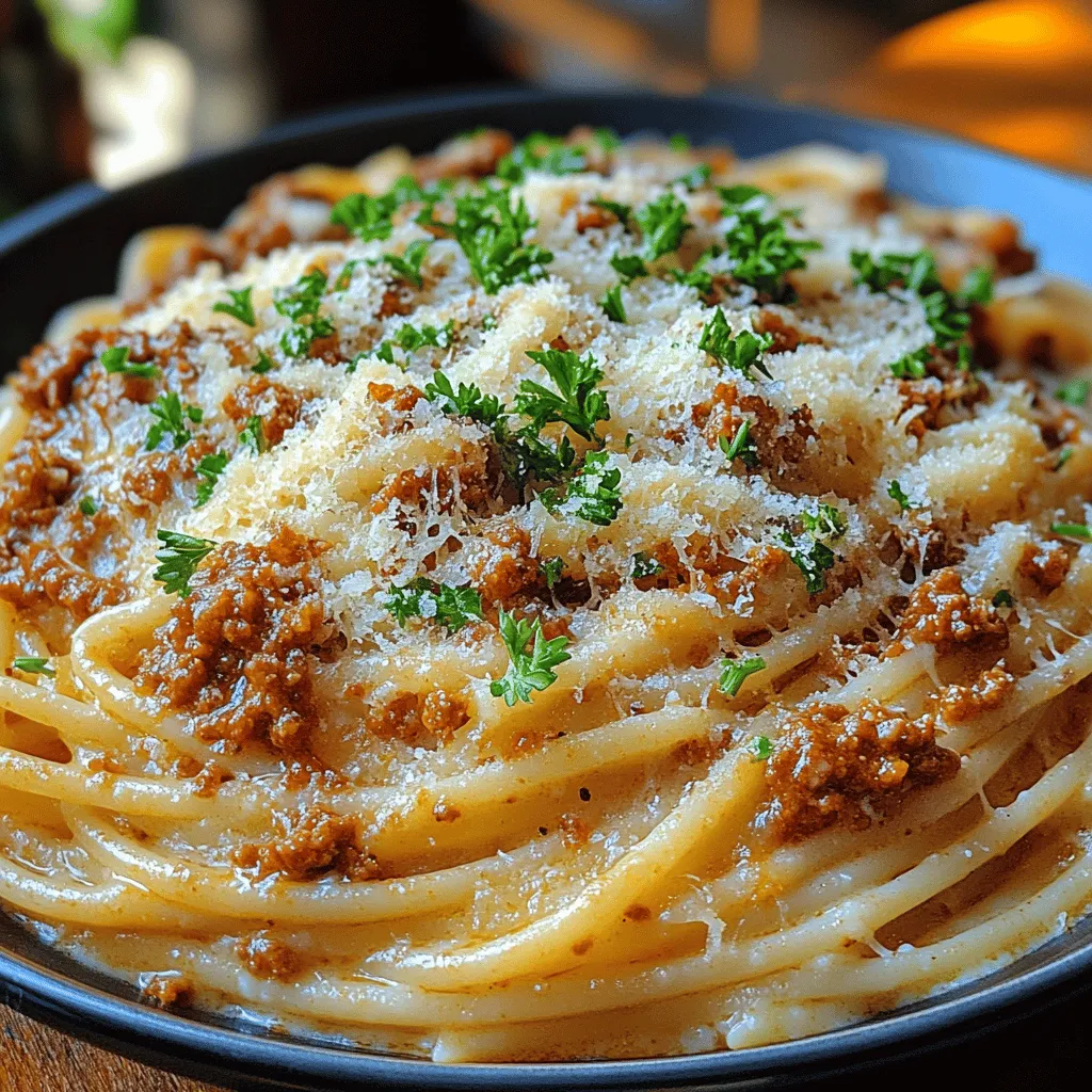 Understanding the rich tapestry of Italian cuisine is essential for food enthusiasts, and one dish that stands out is the Creamy White Bolognese Delight. This exquisite recipe presents a delightful twist on the traditional Bolognese sauce, known for its robust flavors and deep red hue. Unlike its classic counterpart, which is characterized by its tomato base, the Creamy White Bolognese introduces a luxurious texture and depth of flavor that elevates pasta to a new level of indulgence. The shift from a tomato-rich sauce to a creamy, white version not only adds a unique flavor profile but also transforms the dish into a comforting and elegant meal perfect for any occasion.