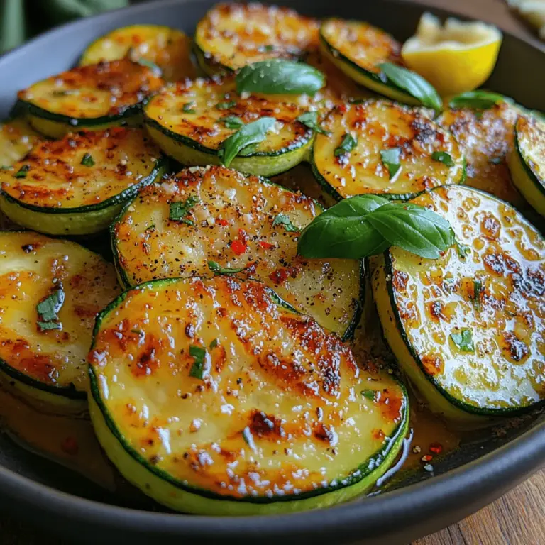 Zucchini is one of the most versatile vegetables in the kitchen, beloved for its mild flavor and adaptability to various culinary techniques. This summer squash is not just a staple in gardens but also a favorite among health-conscious eaters and home cooks alike. Its tender texture and ability to absorb flavors make zucchini an excellent choice for a myriad of dishes, from salads to casseroles. In this recipe, we will showcase the delightful Zesty Garlic Sautéed Zucchini—a quick, vibrant side dish that brings out the best in this humble vegetable.