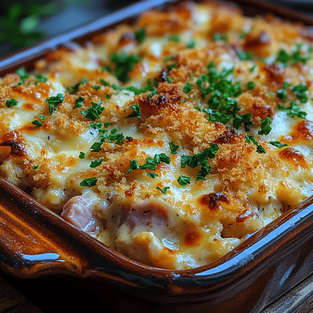 The Savory Chicken Cordon Bleu Casserole combines the rich flavors of chicken, ham, and cheese into a warm, comforting dish that’s perfect for any family gathering or weeknight dinner. This hearty casserole not only simplifies the traditional Chicken Cordon Bleu recipe but also offers a delightful blend of textures and tastes that will leave everyone at the table satisfied. With its creamy base and satisfying crunch on top, this casserole is sure to become a favorite in your household.