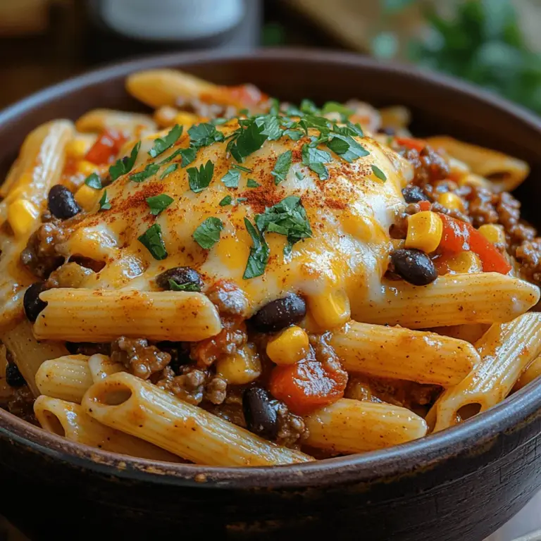Cowboy Pasta Delight is more than just a recipe; it’s a culinary experience that brings warmth and comfort to any table. This dish is a delightful fusion of southwestern flavors, making it not only a hearty meal but also a versatile option for various occasions. Whether you’re hosting a family dinner, preparing for a potluck, or looking for a quick weeknight meal, Cowboy Pasta Delight fits the bill perfectly. It combines the satisfying qualities of pasta with the vibrant tastes of the southwest, ensuring it’s a crowd-pleaser that will leave everyone asking for seconds.