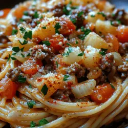 Indulging in a comforting bowl of pasta can be one of life's greatest pleasures. The Savory Garlic Beef Pasta recipe combines the rich flavors of ground beef, aromatic garlic, and fresh ingredients to create a filling meal that is both satisfying and easy to prepare. Perfect for weeknight dinners or cozy gatherings, this dish stands out for its simplicity and taste. The blend of savory beef and fragrant garlic creates an enticing aroma that fills your kitchen, making it impossible to resist. As we explore this delightful recipe, you’ll find that it not only tantalizes your taste buds but also brings comfort to your table.