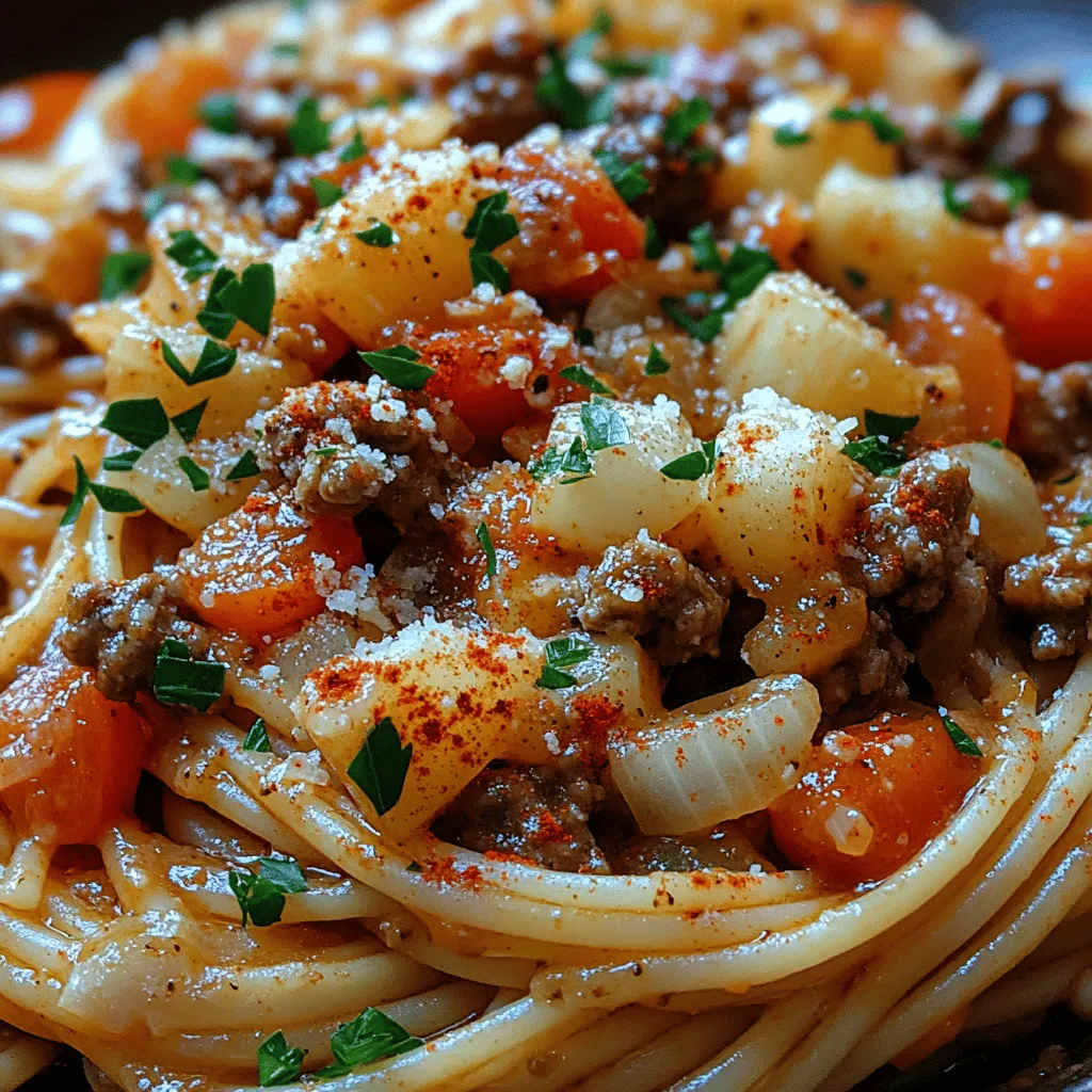 Indulging in a comforting bowl of pasta can be one of life's greatest pleasures. The Savory Garlic Beef Pasta recipe combines the rich flavors of ground beef, aromatic garlic, and fresh ingredients to create a filling meal that is both satisfying and easy to prepare. Perfect for weeknight dinners or cozy gatherings, this dish stands out for its simplicity and taste. The blend of savory beef and fragrant garlic creates an enticing aroma that fills your kitchen, making it impossible to resist. As we explore this delightful recipe, you’ll find that it not only tantalizes your taste buds but also brings comfort to your table.