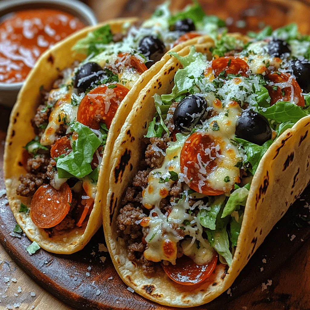 If you’re a fan of both pizza and tacos, then get ready for a culinary experience that brings the best of both worlds together: the Meat Lovers Pizza Tacos. This dish is designed specifically for meat enthusiasts, combining the hearty flavors of classic pizza toppings with the satisfying crunch of a taco shell. Imagine sinking your teeth into a crispy taco filled with seasoned ground beef, savory Italian sausage, and a medley of your favorite pizza meats all gooey with melted mozzarella.