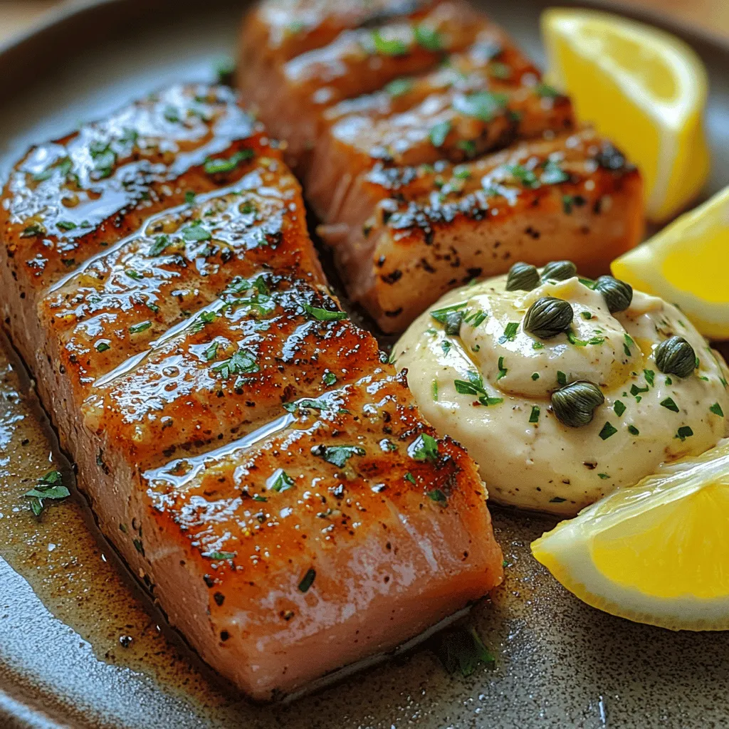 If you are seeking a culinary experience that marries simplicity with gourmet appeal, look no further than the Garlic Aioli Tuna Steak Delight. This dish is not only a feast for the taste buds but also a visual delight, showcasing the vibrant colors of fresh ingredients and the glistening quality of perfectly seared tuna. The combination of rich flavors, textures, and nutritional benefits makes this meal a standout choice for both casual weeknight dinners and sophisticated gatherings.