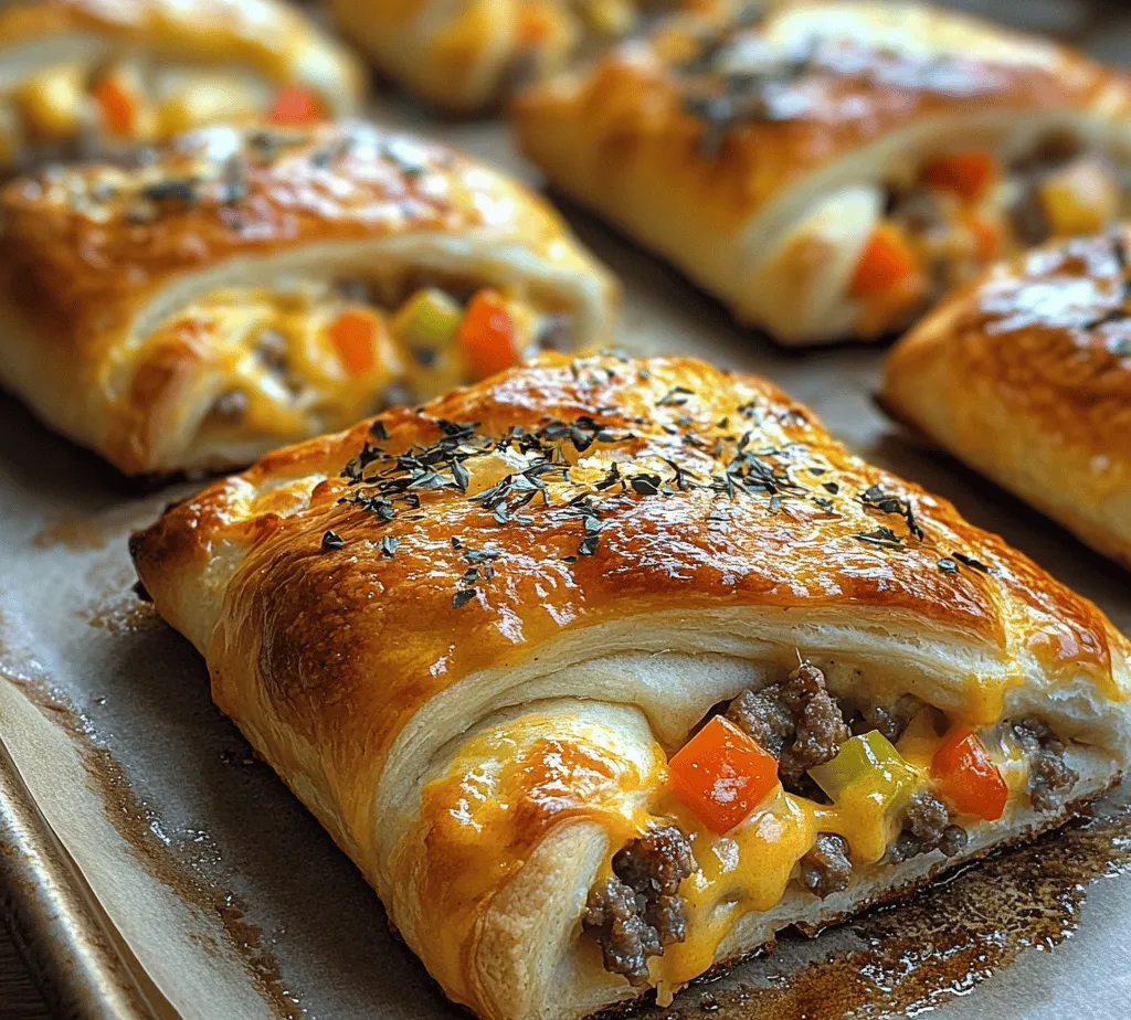 Discover the joy of creating Sausage Delight Crescent Rolls, a mouthwatering recipe that combines savory breakfast sausage, melty cheddar cheese, and vibrant vegetables all wrapped in flaky crescent roll dough. These delightful rolls are not just a treat; they embody the essence of a hearty breakfast, making them perfect for breakfast, brunch, or even as a party appetizer. Whether you are entertaining guests or simply craving a satisfying meal, this recipe is designed to be simple yet impressive, catering to both novice and experienced cooks alike.