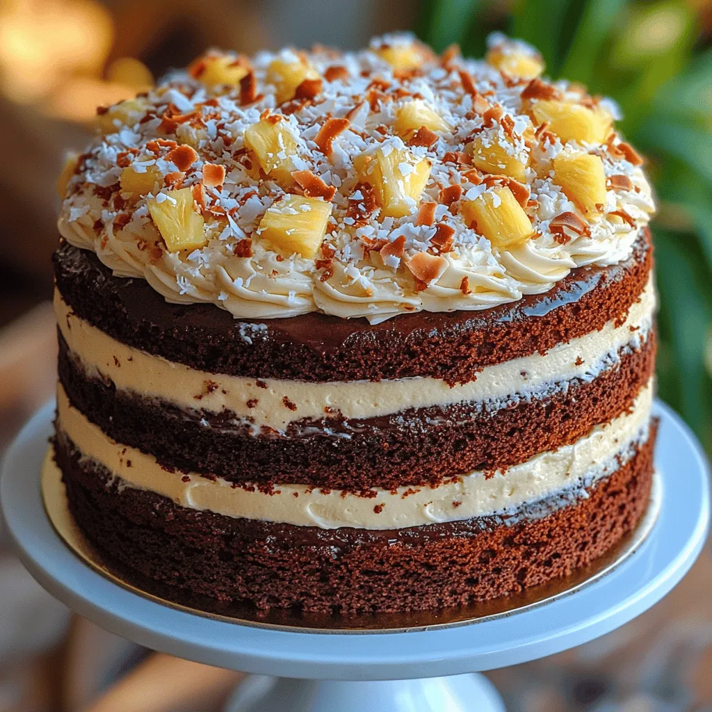 Welcome to a slice of paradise! The Tropical Paradise Cake is not just a dessert; it’s an experience that transports your taste buds to sun-kissed beaches lined with palm trees and the soothing sound of waves crashing against the shore. This delightful cake embodies the essence of summer with its rich tropical flavors, combining the sweetness of pineapple, the creaminess of coconut, and a hint of cocoa to create a unique and refreshing treat.
