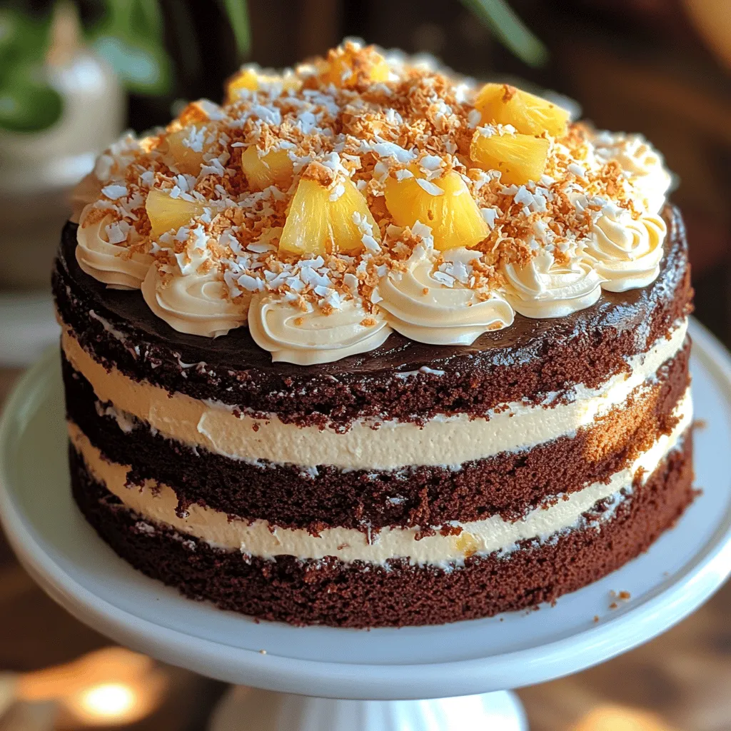 Welcome to a slice of paradise! The Tropical Paradise Cake is not just a dessert; it’s an experience that transports your taste buds to sun-kissed beaches lined with palm trees and the soothing sound of waves crashing against the shore. This delightful cake embodies the essence of summer with its rich tropical flavors, combining the sweetness of pineapple, the creaminess of coconut, and a hint of cocoa to create a unique and refreshing treat.