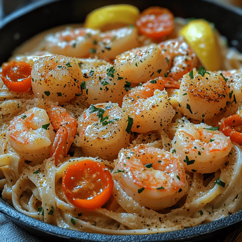 Welcome to the culinary world where land meets sea—a place where flavors dance and aromas evoke memories of sun-kissed beaches and gentle ocean breezes. Today, we’re diving into the delightful experience of crafting a Shrimp & Scallop Pasta that captures the essence of seaside dining. This dish is not just a meal; it’s an experience that brings the fresh and vibrant flavors of the ocean directly to your plate. With succulent shrimp and tender scallops nestled atop perfectly cooked linguine, every bite is a celebration of taste and texture.