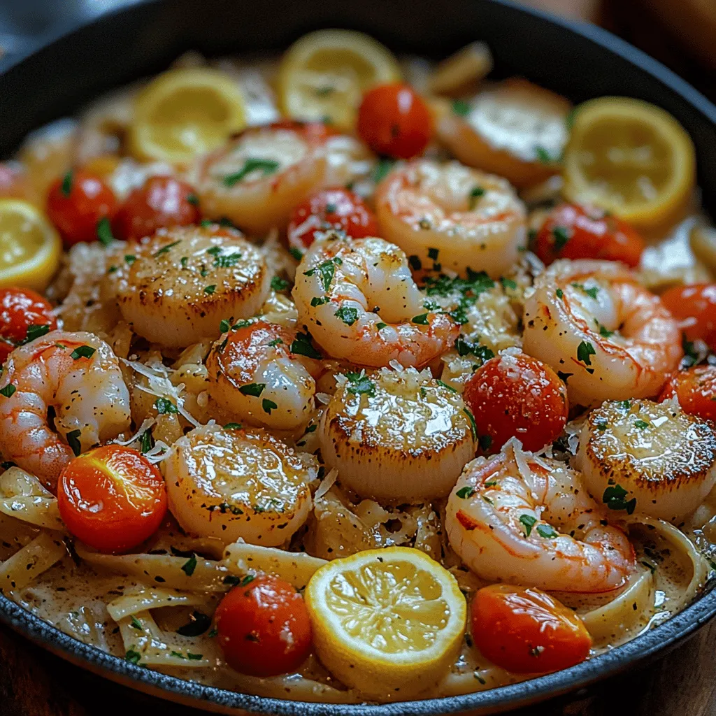 Welcome to the culinary world where land meets sea—a place where flavors dance and aromas evoke memories of sun-kissed beaches and gentle ocean breezes. Today, we’re diving into the delightful experience of crafting a Shrimp & Scallop Pasta that captures the essence of seaside dining. This dish is not just a meal; it’s an experience that brings the fresh and vibrant flavors of the ocean directly to your plate. With succulent shrimp and tender scallops nestled atop perfectly cooked linguine, every bite is a celebration of taste and texture.