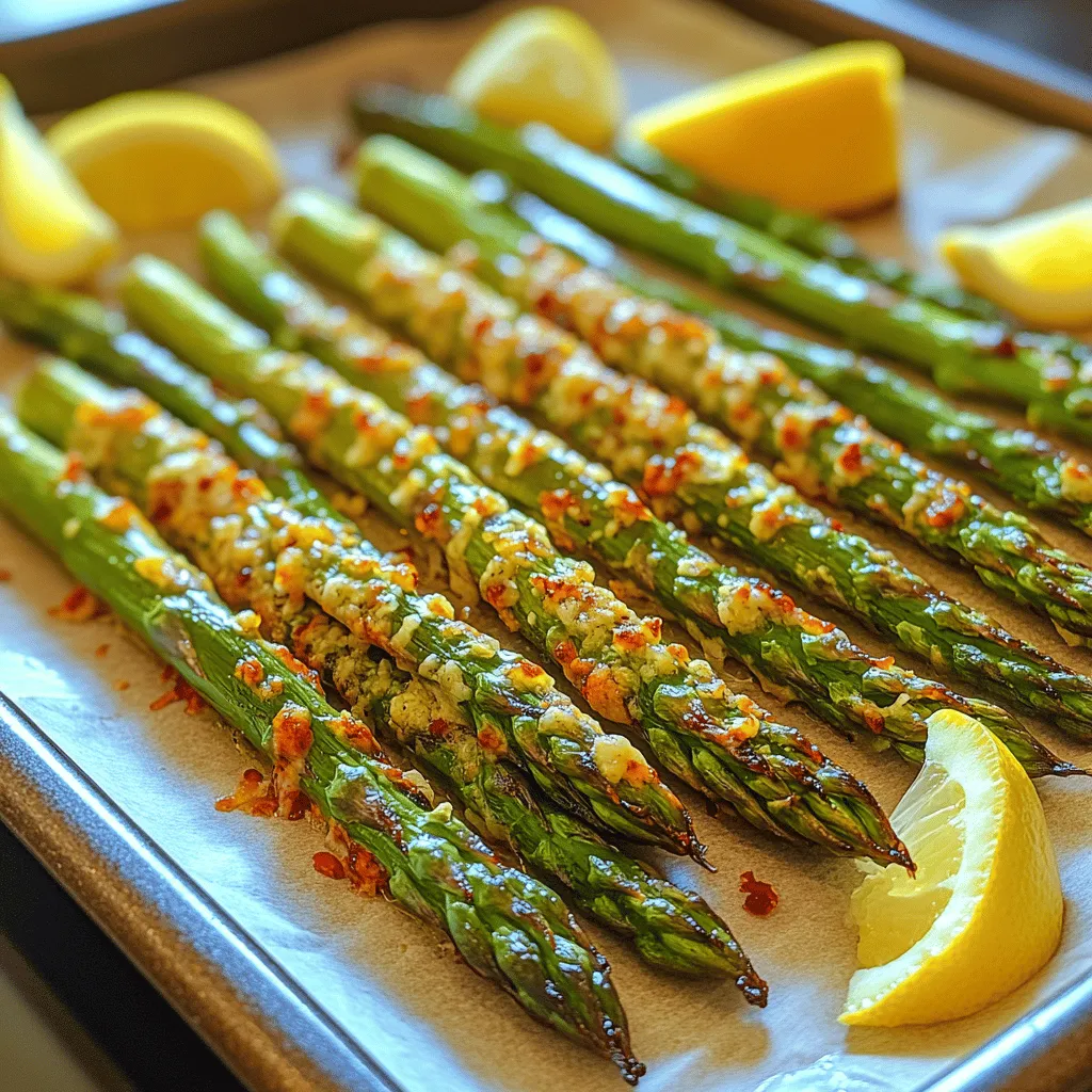 Crispy Parmesan Roasted Asparagus is an irresistible side dish that elevates any meal with its vibrant freshness and rich flavor profile. This dish showcases tender asparagus spears, perfectly coated in a blend of olive oil, garlic powder, and a generous sprinkle of Parmesan cheese. Not only is it a feast for the eyes, but it also packs a nutritional punch, making it an ideal addition to both weeknight dinners and special occasions. The beauty of this recipe lies in its simplicity; it requires minimal ingredients, yet delivers maximum taste and satisfaction.