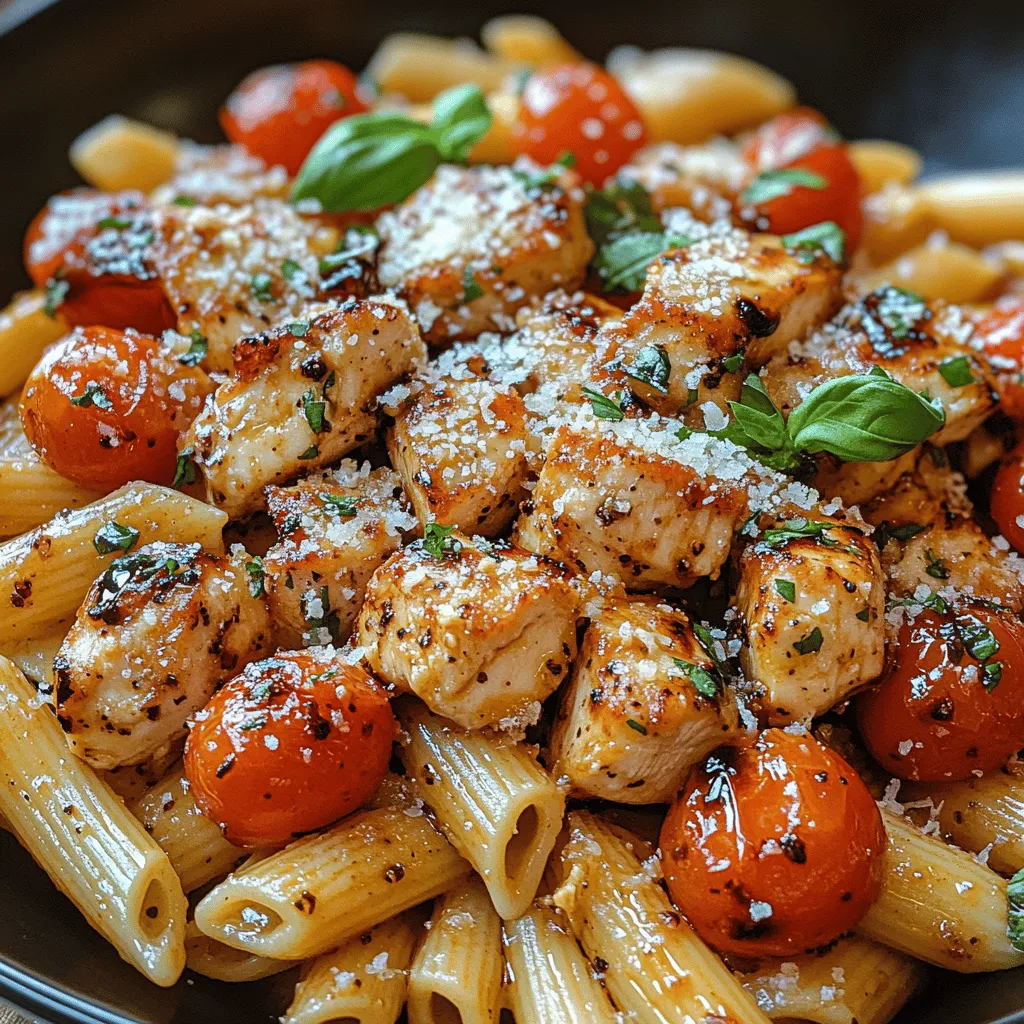 Bruschetta Chicken Pasta is a delightful fusion of classic Italian flavors that marries the heartiness of pasta with the vibrant, fresh tastes reminiscent of traditional bruschetta. This dish is not only a feast for the taste buds but also a visual delight, showcasing the beautiful colors of its fresh ingredients. With its simple preparation and quick cooking time, Bruschetta Chicken Pasta is perfect for both casual weeknight dinners and more sophisticated gatherings.