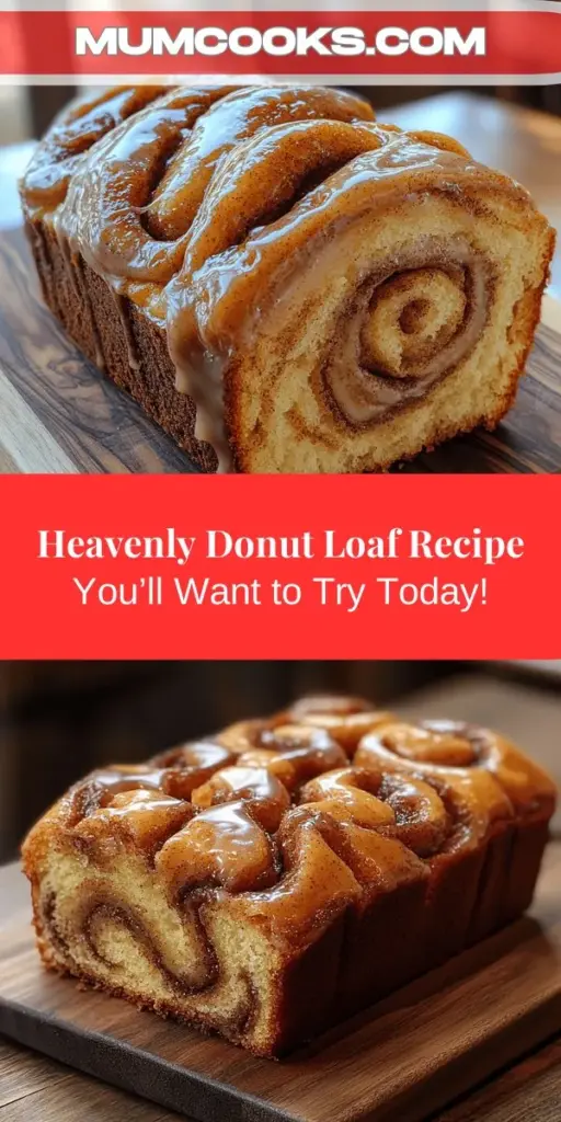 Discover the joy of baking with this delightful Sweet Swirls of Heaven donut loaf recipe, perfect for creating a warm, fragrant dessert reminiscent of your favorite donuts. This moist loaf features a heavenly blend of cinnamon, sugar, and vanilla, making it ideal for gatherings or a cozy treat at home. With simple ingredients and easy-to-follow steps, even novice bakers can create a stunning centerpiece that tantalizes the taste buds and fills the kitchen with an irresistible aroma. Indulge in this slice of paradise today!