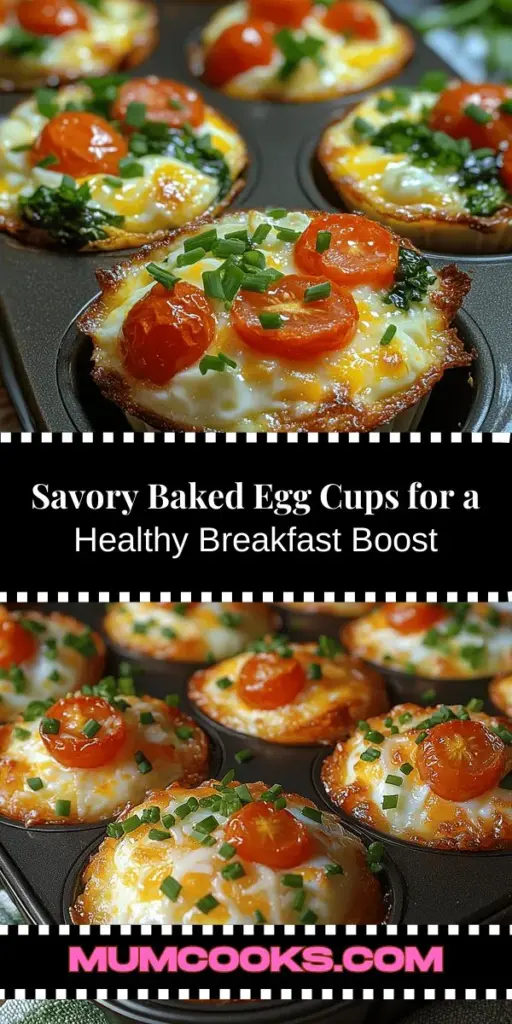 Start your day right with savory baked egg cups! These delicious, protein-packed bites are perfect for busy mornings or leisurely brunches. Easy to customize, they incorporate nutrient-rich eggs, veggies like spinach and cherry tomatoes, and your choice of cheese. Enjoy the satisfying flavors and health benefits, whether you whip them up fresh or prepare in advance for on-the-go meals. Discover how to make this versatile dish a staple in your kitchen!