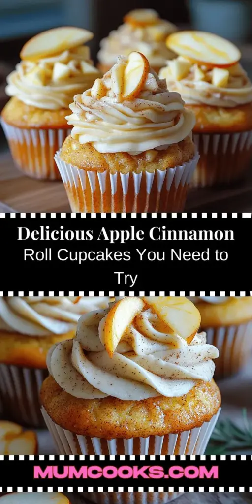 Indulge in the cozy flavors of fall with these delightful Apple Cinnamon Roll Cupcakes. Combining the soft texture of cupcakes with the warm sweetness of cinnamon rolls, each treat is topped with luscious cream cheese frosting. Perfect for gatherings or a cozy night in, these cupcakes are a must-try. The recipe features fresh apples, aromatic spices, and a swirled cinnamon filling, making them ideal for any autumn celebration. Discover the joy of baking and enjoy this comforting dessert with loved ones!