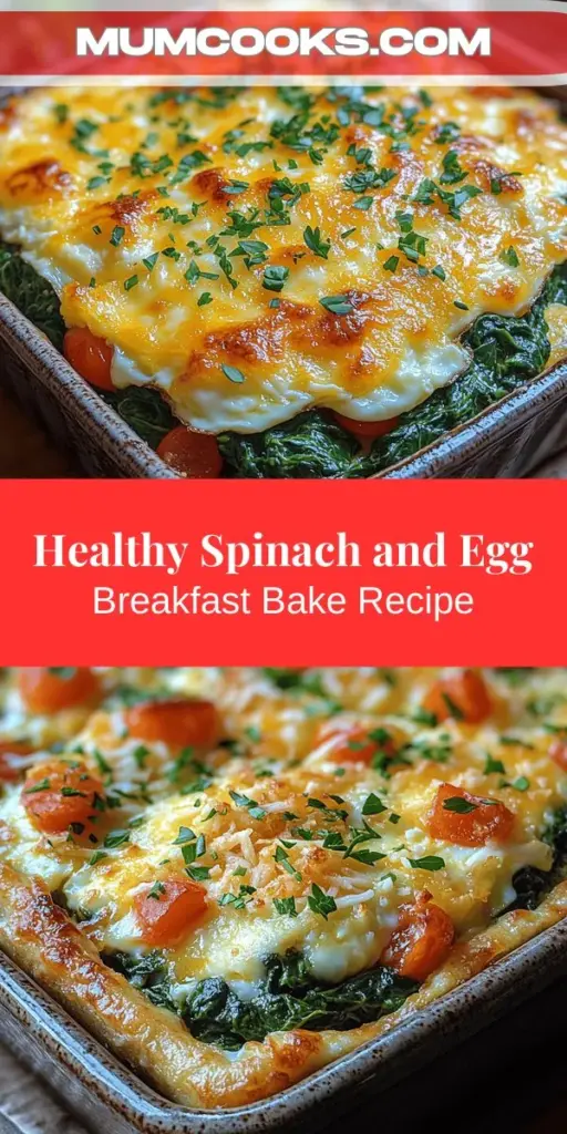 Start your day with a Spinach and Egg Breakfast Bake, a wholesome dish that blends nutrition and flavor effortlessly. This recipe is packed with fresh spinach, protein-rich eggs, and your choice of cheese, making it not only delicious but also easy to prepare. Perfect for breakfast, brunch, or even dinner, it's versatile enough to fit any occasion. Discover step-by-step instructions, nutritional benefits, and customizable variations to make this dish your own. Enjoy a hearty meal that will keep you energized and satisfied!