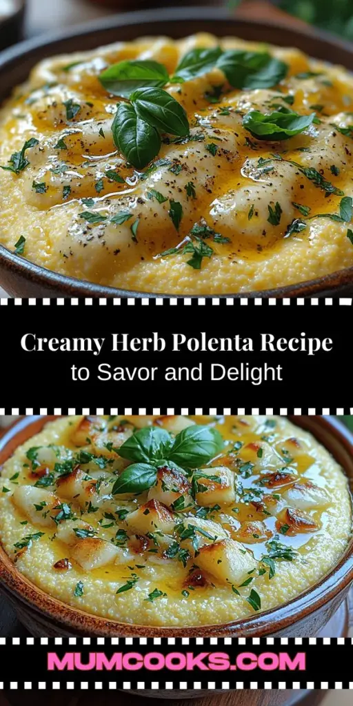 Discover the comforting flavors of creamy herb polenta, a versatile dish that can be served as a hearty meal or a delightful side. Made from high-quality cornmeal and infused with fresh herbs, this culinary gem offers a rich, velvety texture that elevates every bite. Perfect for cozy dinners or elegant gatherings, creamy herb polenta is easily customizable, allowing you to experiment with flavors and ingredients. Embrace this dish's wholesome nature and enjoy a nourishing experience at your table.