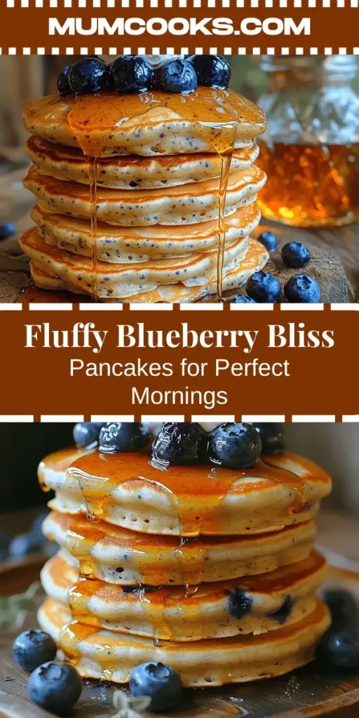 Start your day with Fluffy Blueberry Bliss Pancakes, the perfect blend of light and airy texture paired with fresh blueberries. This delightful recipe transforms ordinary mornings into a festive breakfast experience, whether on a lazy weekend or a busy weekday. With simple ingredients like all-purpose flour, eggs, buttermilk, and, of course, blueberries, making these delicious pancakes is a breeze. Enjoy them warm, topped with maple syrup or whipped cream for a satisfying start to your day!