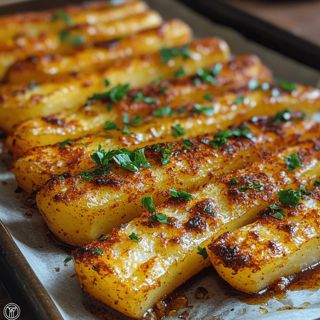 The allure of Crunchy Spice-Kissed Potato Fingers lies in their unique flavor profile and delightful texture. The spices used in this recipe infuse the potatoes with aromatic notes that elevate the ordinary into the extraordinary. You’ll experience the warmth of paprika, the savory depth of garlic and onion powder, and a hint of heat from chili powder. This medley of flavors creates a crispy, fragrant treat that is far more exciting than your standard fries. Each bite offers a satisfying crunch that gives way to a light, fluffy potato interior, making these fingers an irresistible snack.