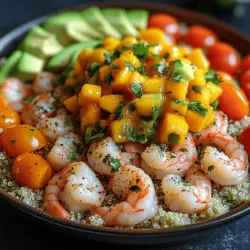 Are you ready to embark on a culinary adventure that combines vibrant flavors with a touch of tropical sunshine? The Tropical Shrimp and Avocado Delight is a dish that embodies the essence of summer, bursting with fresh, zesty ingredients that tantalize the taste buds. This recipe features succulent shrimp, creamy avocados, and a refreshing mango salsa, all served atop a bed of fluffy quinoa. It’s a celebration of flavors that not only excites the palate but also nourishes the body.