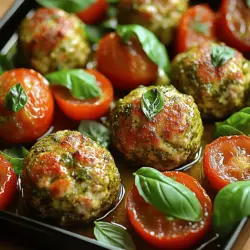 Pesto Baked Turkey Meatballs offer a delightful modern twist on the classic Italian favorite. By swapping out traditional beef or pork for lean ground turkey and infusing fresh basil pesto, this recipe creates a healthier alternative without compromising on flavor. The combination of fragrant herbs, savory spices, and the subtle nuttiness of parmesan cheese results in meatballs that are not only nutritious but also bursting with taste. Whether served atop a bed of pasta, nestled in a sub roll, or enjoyed on their own, these meatballs are sure to please even the pickiest of eaters.