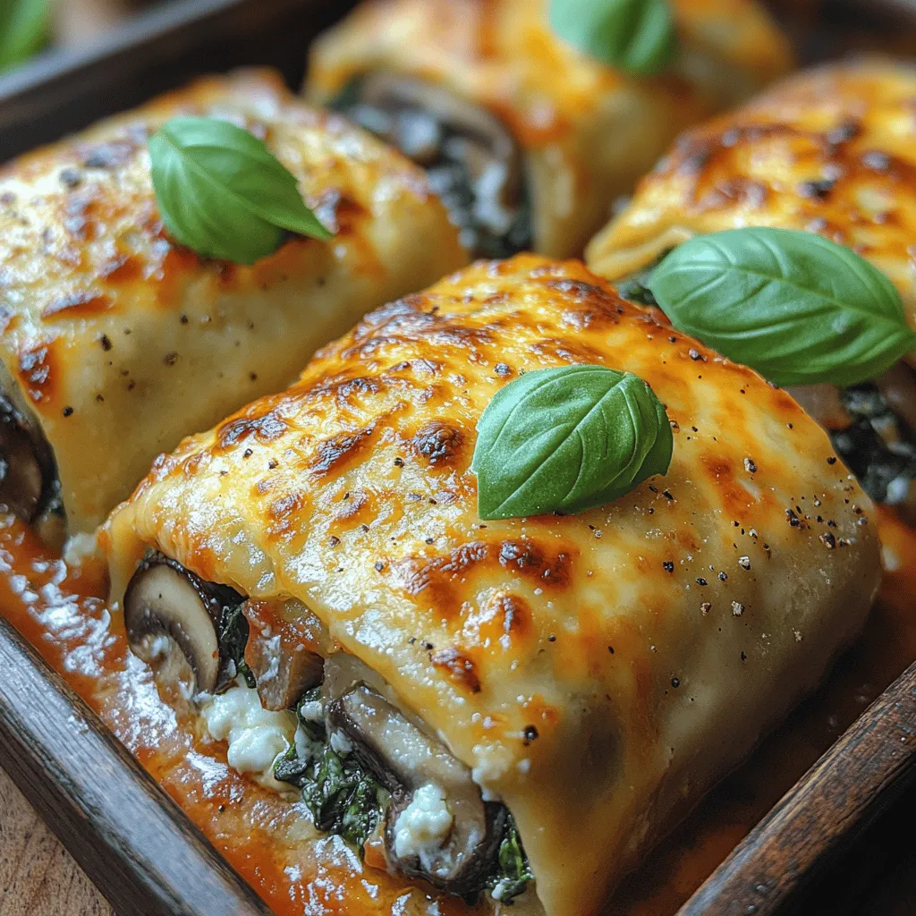 Before we dive into the preparation of this savory dish, let’s take a closer look at the key ingredients that make these Mushroom and Spinach Lasagna Rolls not only delicious but also incredibly nutritious.
