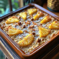 In recent years, baked oatmeal has surged in popularity as a nutritious, convenient breakfast option. This delightful dish transforms traditional oatmeal into a warm, comforting, and satisfying meal that can be prepared in advance, making it perfect for busy mornings. One standout variation that has captured the hearts of health enthusiasts and breakfast lovers alike is Tropical Pineapple Coconut Baked Oatmeal. This recipe not only embodies the vibrant flavors of the tropics but also offers a wealth of health benefits, making it a wholesome choice for various dietary preferences.