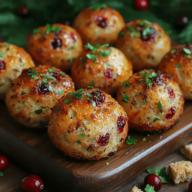 As the holiday season approaches, homes become filled with the scent of delicious meals and the spirit of togetherness. This time of year is not just about the gifts we exchange but also the cherished moments we share around the dining table. Festive meals are a cornerstone of holiday traditions, bringing family and friends together to savor delightful dishes that evoke warmth and nostalgia. Among these culinary treasures, the Festive Cranberry Turkey Stuffing Balls stand out as a versatile and crowd-pleasing option that can elevate any holiday feast.