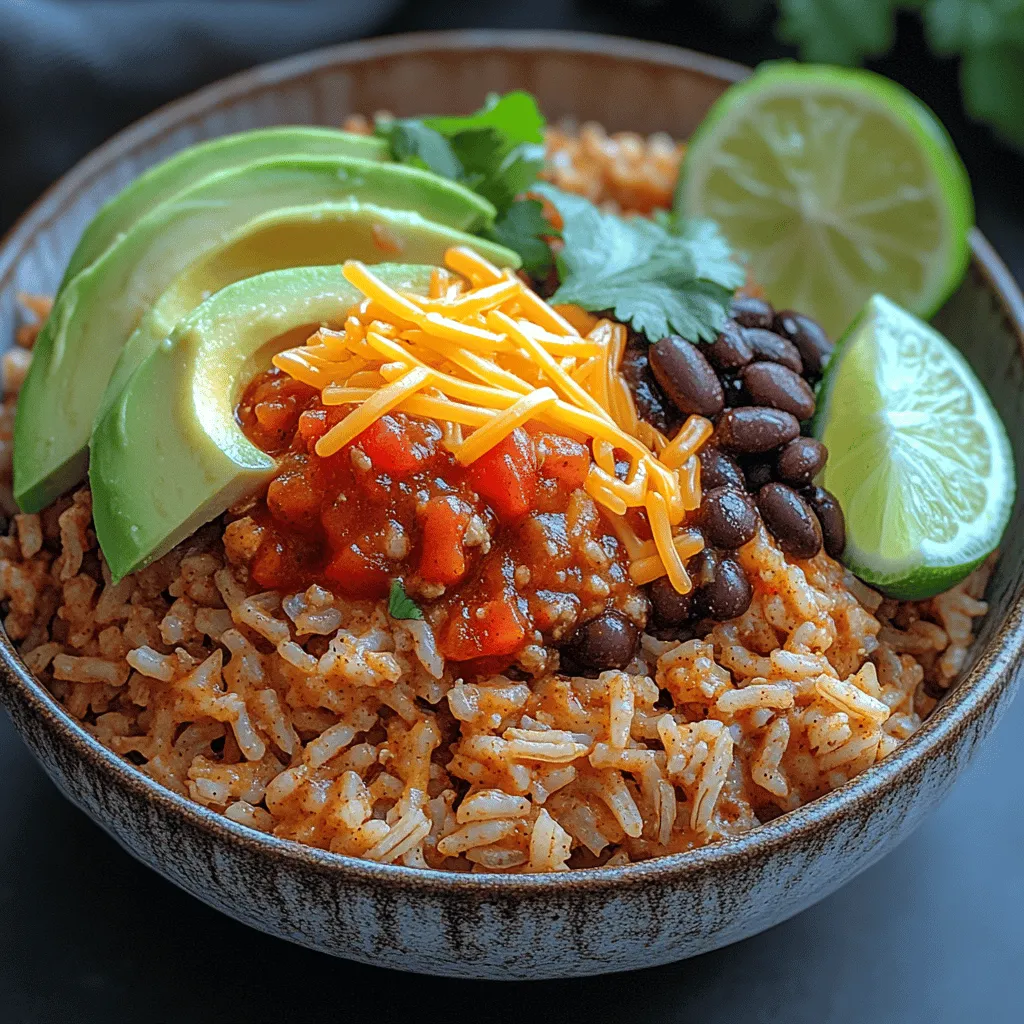If you're on the hunt for a meal that combines bold flavors, nutritious ingredients, and the satisfaction of a hearty dish, look no further than <strong>Spicy Tex-Mex Turkey Rice Bowls</strong>. This vibrant dish perfectly marries the zesty, rich flavors of Tex-Mex cuisine with a healthier twist, making it a favorite among food enthusiasts and health-conscious eaters alike. Imagine a bowl filled with perfectly seasoned turkey, wholesome grains, and fresh vegetables — it’s a feast for both the eyes and the palate.” /></p>
</p>
<h2>Nutritional Benefits of the Recipe</h2>
</p>
<p>Spicy Tex-Mex Turkey Rice Bowls are not just a feast for the taste buds; they are also a powerhouse of nutrition. Each component contributes to a balanced and healthful meal that supports various dietary needs.</p>
</p>
<h3>High Protein Content from Turkey</h3>
</p>
<p>Ground turkey is the star of this dish, offering a lean source of protein that is essential for muscle repair and growth. With approximately 24 grams of protein per 3-ounce serving, turkey helps keep you feeling full and satisfied while supporting overall health. It contains essential amino acids that aid in tissue repair and maintain bodily functions.</p>
</p>
<h3>Fiber-Rich Ingredients: Brown Rice, Beans, and Vegetables</h3>
</p>
<p>The base of these rice bowls is brown rice, which is not only hearty but also a great source of dietary fiber. One cup of cooked brown rice provides about 3.5 grams of fiber, aiding digestion and promoting a feeling of fullness. Paired with black or pinto beans, which offer an additional 7-8 grams of fiber per half-cup serving, this meal is an excellent way to boost your daily intake of fiber.</p>
</p>
<p>Vegetables like bell peppers, onions, and corn add not just color and flavor but also essential vitamins and minerals. These ingredients are low in calories yet high in nutrients, contributing to overall health and wellness.</p>
</p>
<h3>Healthy Fats from Avocado</h3>
</p>
<p>Topping your Spicy Tex-Mex Turkey Rice Bowl with avocado adds a creamy texture along with heart-healthy monounsaturated fats. Avocados are rich in potassium, vitamin E, and folate, making them a great addition to any meal. These healthy fats help in reducing bad cholesterol levels and provide a rich source of energy.</p>
</p>
<h3>How This Recipe Fits into a Balanced Diet</h3>
</p>
<p>Incorporating Spicy Tex-Mex Turkey Rice Bowls into your meal rotation ensures a variety of food groups on your plate, including lean protein, whole grains, healthy fats, and plenty of vegetables. This balance supports sustained energy levels throughout the day and helps maintain healthy weight management. Whether you’re aiming for a post-workout meal or a family dinner, these bowls fit seamlessly into various dietary patterns, including Mediterranean and low-carb diets.</p>
</p>
<h2>Flavor Variations and Customization</h2>
</p>
<p>One of the beauties of Spicy Tex-Mex Turkey Rice Bowls is their versatility. You can easily personalize this dish to suit your taste preferences, dietary restrictions, or seasonal availability.</p>
</p>
<h3>Suggestions for Personalizing the Recipe</h3>
</p>
<p>Feel free to adjust the flavor profile of your rice bowls. If you prefer a milder dish, reduce the amount of chili powder or omit jalapeños. On the other end of the spectrum, spice enthusiasts can add more heat with cayenne pepper or hot sauce.</p>
</p>
<h3>Alternative Proteins</h3>
</p>
<p>For those who avoid turkey or are looking for vegetarian options, consider substituting ground turkey with plant-based proteins such as lentils or black bean patties. Tofu or tempeh marinated in Tex-Mex spices can also provide a hearty alternative that absorbs flavors beautifully.</p>
</p>
<h3>Veggie Swaps</h3>
</p>
<p>Incorporating seasonal vegetables is another way to customize these bowls. Zucchini, sweet potatoes, or seasonal greens like spinach can easily replace bell peppers or corn. You can also add more crunch with fresh toppings such as radish slices or shredded cabbage.</p>
</p>
<h3>How to Make It a Meal Prep Staple</h3>
</p>
<p>This recipe is perfect for meal prepping! Prepare a large batch of the turkey mixture and store it in the refrigerator for up to four days. Cooked brown rice can also be made in bulk and refrigerated or frozen for later use. When ready to eat, simply reheat and assemble your bowls with fresh toppings like avocado and salsa. This makes it ideal for busy weekdays or quick lunches on the go.</p>
</p>
<h2>Serving Suggestions</h2>
</p>
<p>Presentation can elevate your dining experience, whether you’re serving Spicy Tex-Mex Turkey Rice Bowls for a casual family dinner or a gathering with friends. Here are some creative ways to serve this vibrant dish.</p>
</p>
<h3>Creative Ways to Serve</h3>
</p>
<p>1. <strong>Family-Style Serving</strong>: Instead of assembling individual bowls, serve the components in separate bowls on the table and let everyone build their own plate. This interactive approach encourages guests to customize their bowls as they wish.</p>
</p>
<p>2. <strong>Individual Bowls</strong>: For a more formal presentation, serve the rice and turkey base in beautifully arranged bowls. Layer each component for a visually appealing dish that showcases the colorful ingredients.</p>
</p>
<p>3. <strong>Taco-Inspired Bowls</strong>: For a fun twist, consider serving the components in taco shells or mini tortillas alongside the rice and turkey mixture. Guests can create their own taco bowls, combining flavors and textures.</p>
</p>
<h3>Ideas for Pairing with Sides or Beverages</h3>
</p>
<p>Enhance your meal with complementary sides such as a fresh green salad, grilled corn on the cob, or tortilla chips with salsa. These additions can provide a nice contrast to the warm, hearty rice bowl.</p>
</p>
<p>For beverages, consider pairing with a light Mexican beer, a refreshing margarita, or a non-alcoholic option like lime-infused sparkling water. The key is to keep the flavors cohesive while offering a refreshing palate cleanse.</p>
</p>
<h3>Presentation Tips for Family-Style Dining vs. Individual Servings</h3>
</p>
<p>For family-style dining, opt for colorful serving dishes to bring vibrancy to the table. Use garnishes like fresh cilantro or lime wedges to add a pop of color. For individual servings, consider using clear glass bowls to showcase the layers of the dish. It adds an attractive visual element that invites diners to dig in.</p>
</p>
<h2>Conclusion</h2>
</p>
<p>Spicy Tex-Mex Turkey Rice Bowls are an excellent choice for anyone looking to enjoy a flavorful, nutritious, and versatile meal. With their rich blend of spices, high protein content from turkey, fiber-rich ingredients, and healthy fats from avocado, these rice bowls cater to a variety of dietary needs while satisfying taste buds.</p>
</p>
<p>Encouraging meal planning around this recipe can lead to healthier eating habits and an enjoyable cooking experience. Not only do these bowls provide a delightful culinary adventure, but they also offer an opportunity to connect with family and friends over shared meals.</p>
</p>
<p>So, gather your ingredients and get cooking! Discover the joy of making Spicy Tex-Mex Turkey Rice Bowls, and share the experience with loved ones. The flavors, nutrition, and versatility of this dish are bound to make it a staple in your kitchen.</p>
</div>