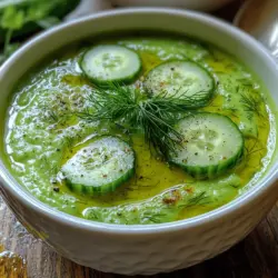 As the temperatures rise, nothing beats the refreshing taste of chilled soups, and one standout recipe is the Refreshing Cucumber Avocado Soup. This vibrant green soup not only tantalizes your taste buds but also brings a cooling sensation to even the hottest summer days. The combination of cucumbers and avocados creates a delightful harmony of flavor and texture, making it an ideal dish for warm weather gatherings, picnics, or simply a light lunch at home.