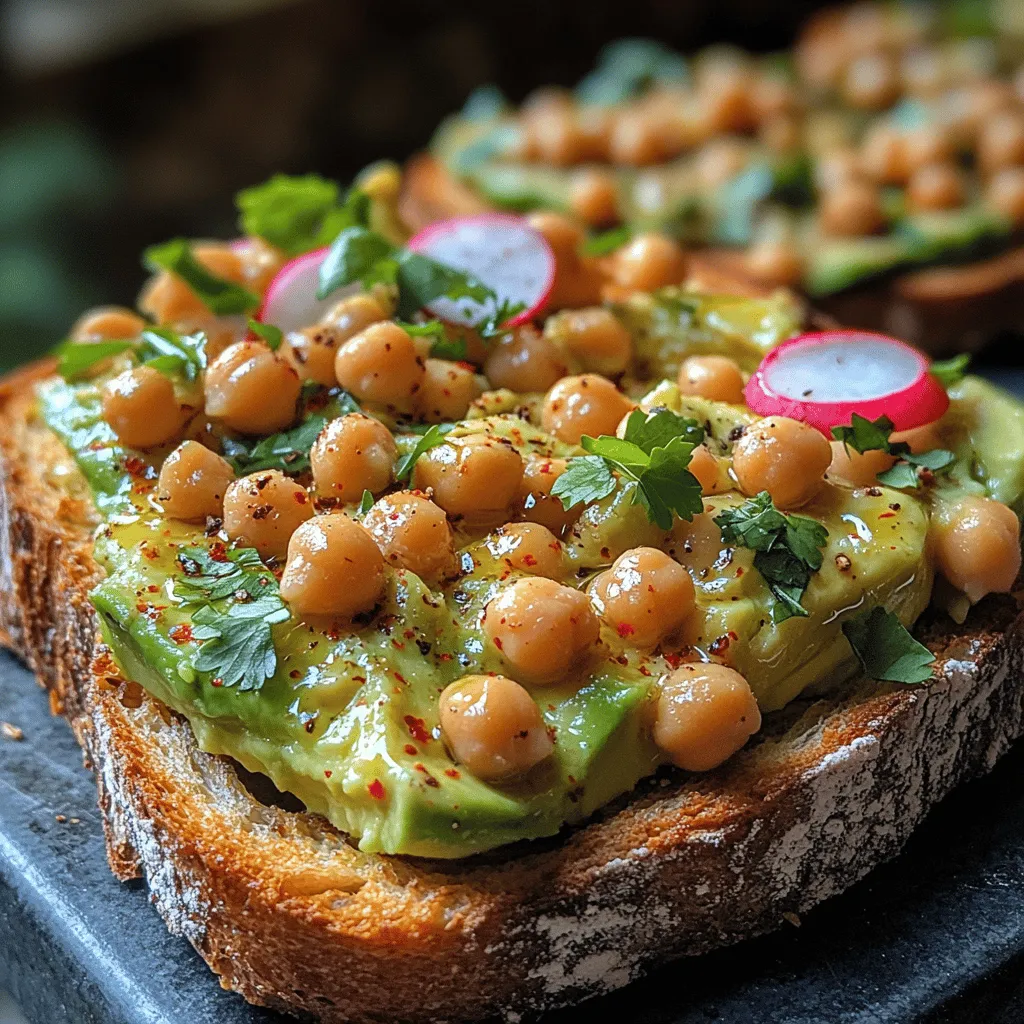 Discover the delightful combination of flavors and textures in this Creamy Chickpea & Avocado Toast recipe. This dish is not only incredibly satisfying but also serves as an excellent option for a quick breakfast, a nutritious snack, or a light lunch. With its creamy chickpeas and velvety avocado spread atop crispy toast, this recipe is a celebration of wholesome ingredients that nourish both the body and the soul.