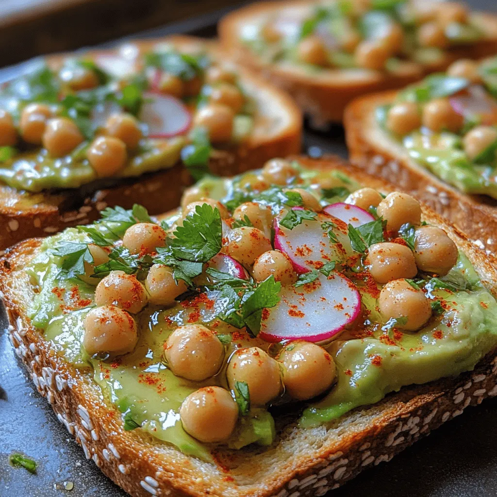 Discover the delightful combination of flavors and textures in this Creamy Chickpea & Avocado Toast recipe. This dish is not only incredibly satisfying but also serves as an excellent option for a quick breakfast, a nutritious snack, or a light lunch. With its creamy chickpeas and velvety avocado spread atop crispy toast, this recipe is a celebration of wholesome ingredients that nourish both the body and the soul.