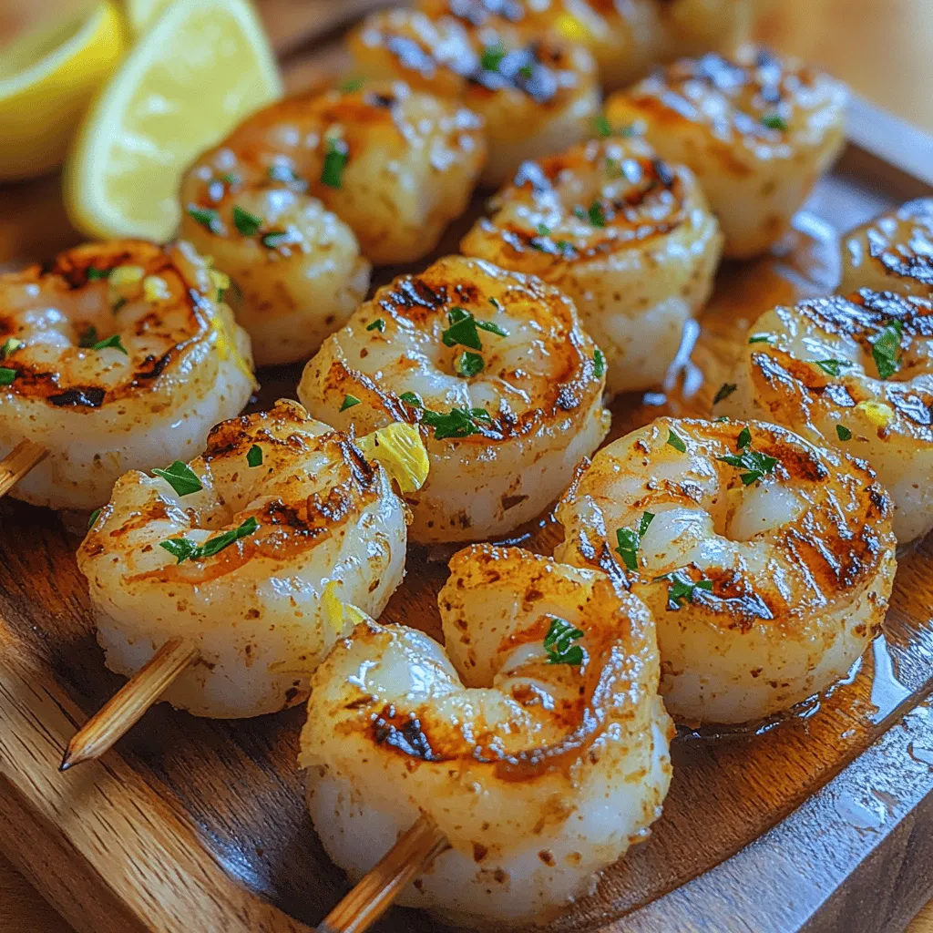 What makes Zesty Lemon Garlic Shrimp Skewers stand out? For one, they're incredibly quick to prepare, taking just a few minutes to marinate and grill. The vibrant flavors of lemon and garlic meld beautifully with the natural sweetness of shrimp, making each bite a delightful experience. This dish is not only flavorful but also healthy, as shrimp are packed with protein and low in calories. The use of fresh ingredients like lemons and parsley enhances both the taste and nutritional value, making this recipe a smart choice for health-conscious eaters.