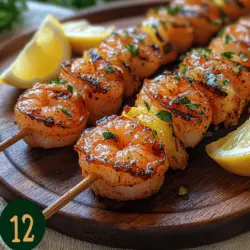 What makes Zesty Lemon Garlic Shrimp Skewers stand out? For one, they're incredibly quick to prepare, taking just a few minutes to marinate and grill. The vibrant flavors of lemon and garlic meld beautifully with the natural sweetness of shrimp, making each bite a delightful experience. This dish is not only flavorful but also healthy, as shrimp are packed with protein and low in calories. The use of fresh ingredients like lemons and parsley enhances both the taste and nutritional value, making this recipe a smart choice for health-conscious eaters.