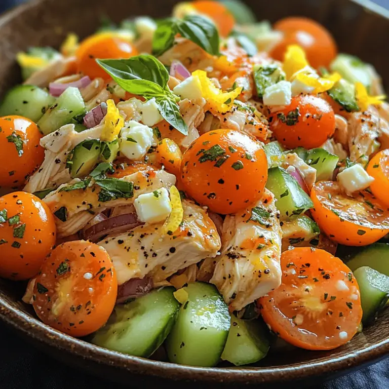 Chicken salads have long been a favorite among home cooks and culinary enthusiasts alike. Their versatility makes them ideal for any occasion, whether it’s a quick lunch, a picnic, or even a light dinner. Among the myriad of chicken salad variations, the Lemon Basil Bliss Chicken Salad stands out with its vibrant flavors and refreshing ingredients. This salad combines the zestiness of lemon with the aromatic notes of fresh basil, resulting in a dish that is not only delicious but also visually appealing.