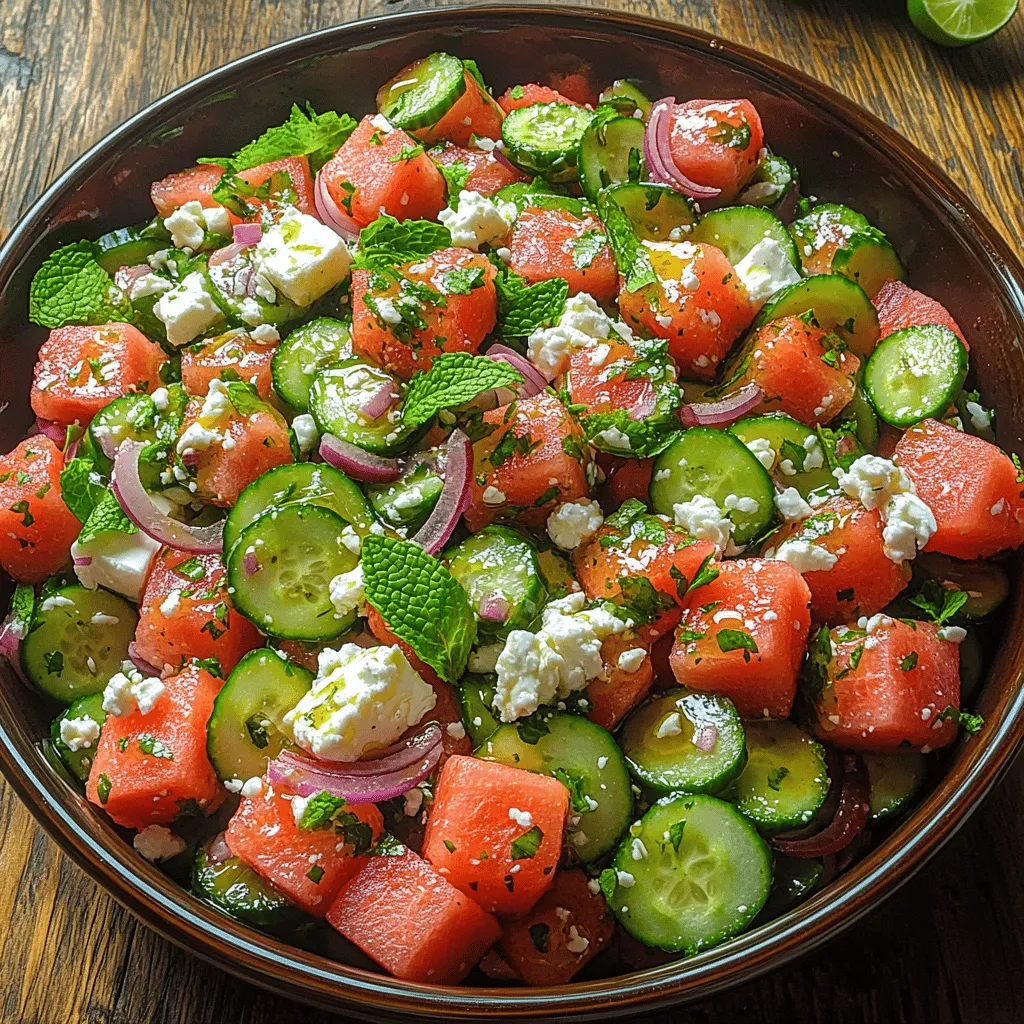 As the warm sun graces us with its presence during the summer months, there’s nothing quite like a vibrant, refreshing salad to cool down and invigorate the senses. The Refreshing Watermelon Cucumber Feta Salad is a delightful dish that captures the essence of summer in every bite. With its bright colors and a perfect balance of sweet and salty flavors, this salad is not just a feast for the eyes but also for the palate.