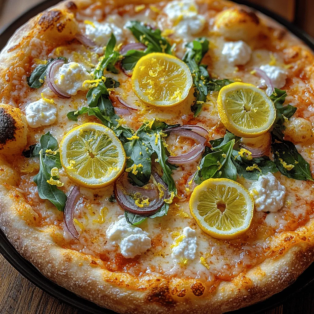 If you're tired of the same old pizza flavors and are ready to embark on a culinary adventure, the Zesty Lemon Delight Pizza is the perfect dish for you. This innovative recipe brings together the zestiness of fresh lemons and the creamy richness of cheese, transforming the traditional pizza experience into something extraordinary. Imagine biting into a golden crust topped with a refreshing lemon sauce, complemented by a medley of crisp toppings that create a harmonious balance of flavors. Whether you're hosting a dinner party or simply indulging in a personal treat, this pizza is sure to impress.