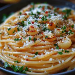 Italian cuisine has an unparalleled ability to evoke warmth and comfort with its rich flavors and simple ingredients. One dish that perfectly embodies this essence is Spaghetti with Roasted Garlic Butter. This delightful pasta dish marries the earthy sweetness of roasted garlic with the creamy richness of butter, offering a flavor experience that is both comforting and indulgent. It’s an ideal choice for weeknight dinners when time is of the essence yet can also be elevated for special occasions, impressing your guests with its gourmet appeal.