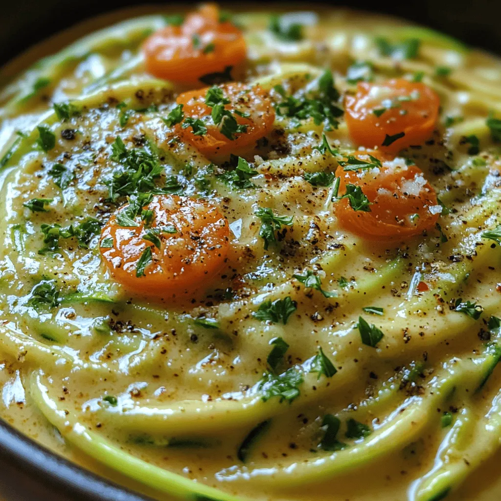 In recent years, the culinary world has witnessed a remarkable shift towards healthier eating habits, with zucchini noodles—or zoodles—taking center stage as a favored alternative to traditional pasta. Zoodles are not just a passing trend; they have become a staple in kitchens around the world, appealing to health-conscious individuals and pasta lovers alike. The Creamy Zoodle Alfredo Delight is a perfect embodiment of this movement, offering a delicious and satisfying dish that beautifully balances health and flavor.