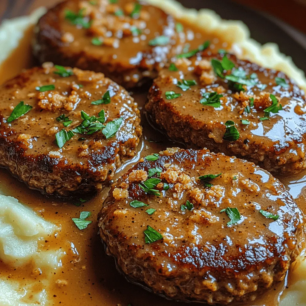 Salisbury steak is a classic dish that has warmed the hearts and stomachs of families across America for generations. Often regarded as the epitome of comfort food, this dish brings together seasoned ground beef, savory gravy, and a range of aromatic ingredients, creating a meal that is both hearty and fulfilling. While store-bought versions of Salisbury steak can be convenient, nothing compares to the rich, homemade flavor achieved through a carefully crafted recipe. This article will guide you through a delectable homemade Salisbury steak recipe—Savory Salisbury Steak Delight—highlighting its simplicity and the deep, satisfying flavors that come from cooking from scratch.