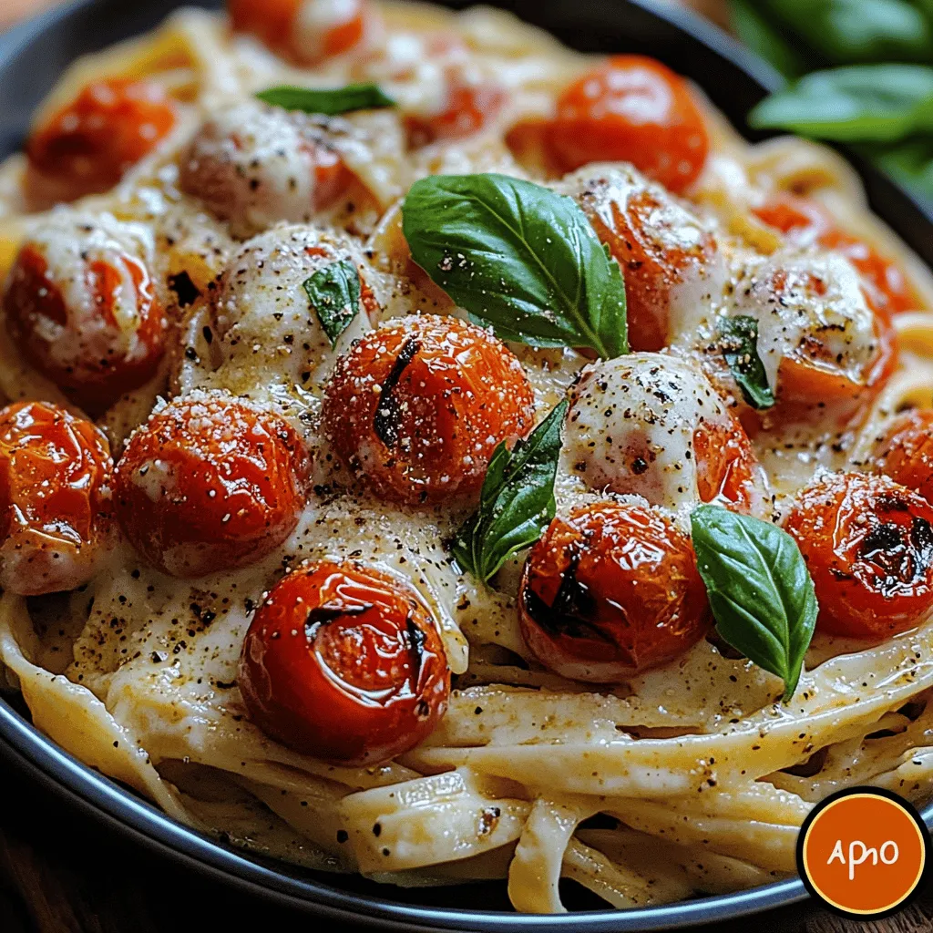 There's something undeniably comforting about creamy pasta dishes. They evoke feelings of warmth and satisfaction, making them a go-to choice for busy weeknights, cozy gatherings, or even a simple dinner for one. Among the myriad of options, <strong>Creamy Roasted Tomato Pasta</strong> stands out as a delightful blend of flavor and ease, captivating the hearts of pasta lovers everywhere. This dish showcases the vibrant sweetness of roasted cherry tomatoes, elevated by a rich and creamy sauce that clings beautifully to your favorite pasta.” /></p>
</p>
<h3>The Science Behind the Cream’s Emulsification with Tomato Juices</h3>
</p>
<p>The process of creating a creamy sauce in your Creamy Roasted Tomato Pasta is not just about adding cream to tomatoes; it’s a fascinating interplay of ingredients that results in a luscious texture and rich flavor. When you roast tomatoes, their natural sugars caramelize, intensifying their flavor. This sweetness, combined with the acidity of tomatoes, creates a perfect backdrop for cream.</p>
</p>
<p>When you mix the cream with the roasted tomato juices, the fat molecules in the cream bind with the water molecules in the tomato juices. This is known as emulsification. The key to achieving a smooth and cohesive sauce lies in the gradual incorporation of cream and the gentle heating of the mixture. Stirring continuously ensures that the cream does not separate, resulting in a creamy consistency that clings beautifully to the pasta.</p>
</p>
<h3>Adjusting Consistency: The Role of Reserved Pasta Water in Sauce Texture</h3>
</p>
<p>Once you’ve blended your roasted tomatoes with cream, you may notice that the sauce is thicker than desired. This is where the magic of reserved pasta water comes into play.</p>
</p>
<p>When cooking pasta, always remember to save a cup of the starchy cooking water before draining it. This water is not only salty but also rich in starch, which acts as a natural thickening agent. If your sauce feels too heavy, gradually add reserved pasta water until you reach your desired consistency. The starchy water will help the sauce adhere to the pasta better, creating a silky coating that enhances each bite.</p>
</p>
<h3>Final Assembly</h3>
</p>
<h4>Combining Pasta and Sauce: Techniques for Ensuring Even Coating</h4>
</p>
<p>To achieve the perfect Creamy Roasted Tomato Pasta, the final assembly is crucial. Start by cooking your pasta according to package instructions until it reaches al dente. Once drained, do not rinse it; the starch on the pasta helps the sauce adhere better.</p>
</p>
<p>In a large skillet over medium heat, combine the pasta with your creamy tomato sauce. Stir gently but thoroughly to ensure every noodle is evenly coated. A pair of tongs can help you toss the pasta effectively, ensuring that no clumps remain and that every piece is enveloped in the rich sauce.</p>
</p>
<h4>Additional Flavor Adjustments: Importance of Tasting and Seasoning</h4>
</p>
<p>As with any dish, tasting is vital in the final stages. Once the pasta and sauce are combined, take a moment to taste your creation. This is your chance to adjust the seasoning. A pinch of salt can enhance the flavors, while a dash of freshly cracked black pepper adds a nice kick. If you prefer a bit of heat, consider adding red pepper flakes.</p>
</p>
<p>Additionally, a squeeze of fresh lemon juice can brighten the dish, cutting through the creaminess and adding a refreshing contrast. Always remember that the key to a well-rounded dish is balance, so adjust according to your taste preferences.</p>
</p>
<h4>Presentation Tips: Ideas for Garnishing with Fresh Basil and Parmesan</h4>
</p>
<p>Presentation can elevate your dining experience, and garnishing is an easy way to make your Creamy Roasted Tomato Pasta visually appealing. A handful of freshly torn basil leaves scattered on top adds a burst of color and freshness that complements the dish beautifully.</p>
</p>
<p>For cheese lovers, a generous sprinkle of freshly grated Parmesan or Pecorino Romano not only adds flavor but also creates an inviting texture contrast. If you’re looking to impress, consider serving the pasta in a large, shallow bowl, twirling the pasta for an elegant appearance.</p>
</p>
<h3>Serving Suggestions</h3>
</p>
<h4>Ideas for Side Dishes That Complement the Creamy Roasted Tomato Pasta</h4>
</p>
<p>While Creamy Roasted Tomato Pasta is a star on its own, pairing it with the right side dishes can enhance your meal. A simple arugula salad dressed with olive oil and lemon juice adds a peppery crunch that contrasts well with the creamy pasta.</p>
</p>
<p>Another excellent option is garlic bread, which provides a satisfying crunch and is perfect for soaking up any leftover sauce. For a heartier side, consider serving roasted vegetables, like asparagus or zucchini, seasoned simply with salt, pepper, and olive oil.</p>
</p>
<h4>Wine Pairings That Enhance the Dining Experience</h4>
</p>
<p>When it comes to wine pairings, a light-bodied red or a crisp white can work wonders. A Chianti or a light Merlot complements the rich flavors of the roasted tomatoes and cream. If you prefer white wine, a Sauvignon Blanc or a Pinot Grigio offers a refreshing contrast that cuts through the creaminess of the dish.</p>
</p>
<h4>Suggestions for Variations and Substitutes for Dietary Preferences</h4>
</p>
<p>Creamy Roasted Tomato Pasta is a versatile dish that can easily accommodate various dietary preferences. For a vegan version, substitute heavy cream with coconut cream or a plant-based cream alternative. Nutritional yeast can offer a cheesy flavor without dairy, and adding extra vegetables, such as spinach or bell peppers, can boost the nutritional profile.</p>
</p>
<p>For gluten-free options, simply swap traditional pasta for gluten-free pasta varieties made from lentils, chickpeas, or rice. These alternatives can provide a similar texture and taste while catering to those with gluten sensitivities.</p>
</p>
<h3>The Versatility of Creamy Roasted Tomato Pasta</h3>
</p>
<p>Creamy Roasted Tomato Pasta is not just a meal; it’s a dish that can adapt to any occasion. Whether you’re preparing a quick weeknight dinner or hosting a dinner party, this recipe fits perfectly. Its ease of preparation makes it an excellent choice for busy evenings, while its rich flavors make it impressive enough for guests.</p>
</p>
<h4>Discussing Seasonal Variations Based on Ingredient Availability</h4>
</p>
<p>One of the joys of cooking is adapting recipes to utilize seasonal ingredients. In summer, fresh heirloom tomatoes can elevate your dish, while in fall, roasted pumpkin or butternut squash can add a unique twist. Consider incorporating seasonal greens, like kale or Swiss chard, to provide additional nutrients and flavors throughout the year.</p>
</p>
<h4>Creative Twists You Can Add to the Recipe to Keep It Exciting</h4>
</p>
<p>For those looking to keep things interesting, consider adding proteins such as grilled chicken, shrimp, or sautéed mushrooms for a heartier meal. You can also experiment with different herbs and spices—basil, thyme, or even a touch of smoked paprika can change the flavor profile significantly.</p>
</p>
<p>For an added crunch, toasted pine nuts or walnuts sprinkled on top can provide texture and a nutty flavor that pairs beautifully with the creamy sauce.</p>
</p>
<h3>Nutritional Benefits of the Ingredients</h3>
</p>
<p>Understanding the nutritional benefits of the key ingredients in your Creamy Roasted Tomato Pasta can help you appreciate the dish even more.</p>
</p>
<p><strong>Tomatoes</strong> are a powerhouse of vitamins, particularly vitamin C and potassium, and are rich in antioxidants, particularly lycopene, which has been linked to various health benefits, including heart health and cancer prevention.</p>
</p>
<p><strong>Olive oil</strong> is known for its heart-healthy monounsaturated fats and anti-inflammatory properties, making it a staple in a balanced diet.</p>
</p>
<p><strong>Garlic</strong> not only enhances flavor but also offers immune-boosting properties and has been shown to lower blood pressure and cholesterol levels.</p>
</p>
<p>While <strong>cream and cheese</strong> add richness, they should be enjoyed in moderation due to their higher fat content. Opting for lower-fat varieties or using them sparingly can help maintain a balance in your diet.</p>
</p>
<h3>Conclusion</h3>
</p>
<p>In summary, Creamy Roasted Tomato Pasta is a delightful and comforting dish that brings warmth and joy to any table. The process of creating this meal—from roasting the tomatoes to emulsifying the cream—transforms simple ingredients into a luxurious dining experience.</p>
</p>
<p>Whether you’re preparing this dish for a cozy night in or an elegant dinner party, it promises to impress with its rich flavors and beautiful presentation. The versatility of the recipe allows you to tailor it to your tastes and seasonal availability, making it a staple in your culinary repertoire.</p>
</p>
<p>So, gather your ingredients, unleash your creativity, and enjoy the process of making and savoring this wonderful dish. As you explore the recipe, don’t hesitate to personalize it to suit your preferences and make it uniquely yours. The joy of cooking lies not only in the final meal but in the journey of creation itself.</p>
</div>