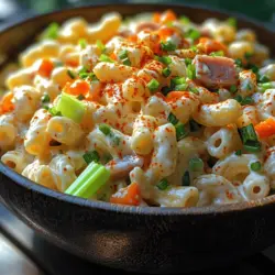 The Aloha Creamy Macaroni Salad stands out not only for its delicious taste but also for the way it embodies the spirit of Hawaiian cuisine. Influenced by the islands' rich culinary heritage, this macaroni salad incorporates tropical flavors and ingredients that set it apart from its mainland counterparts. The combination of creamy dressing and fresh vegetables creates a refreshing side dish that is perfect for warm weather gatherings.