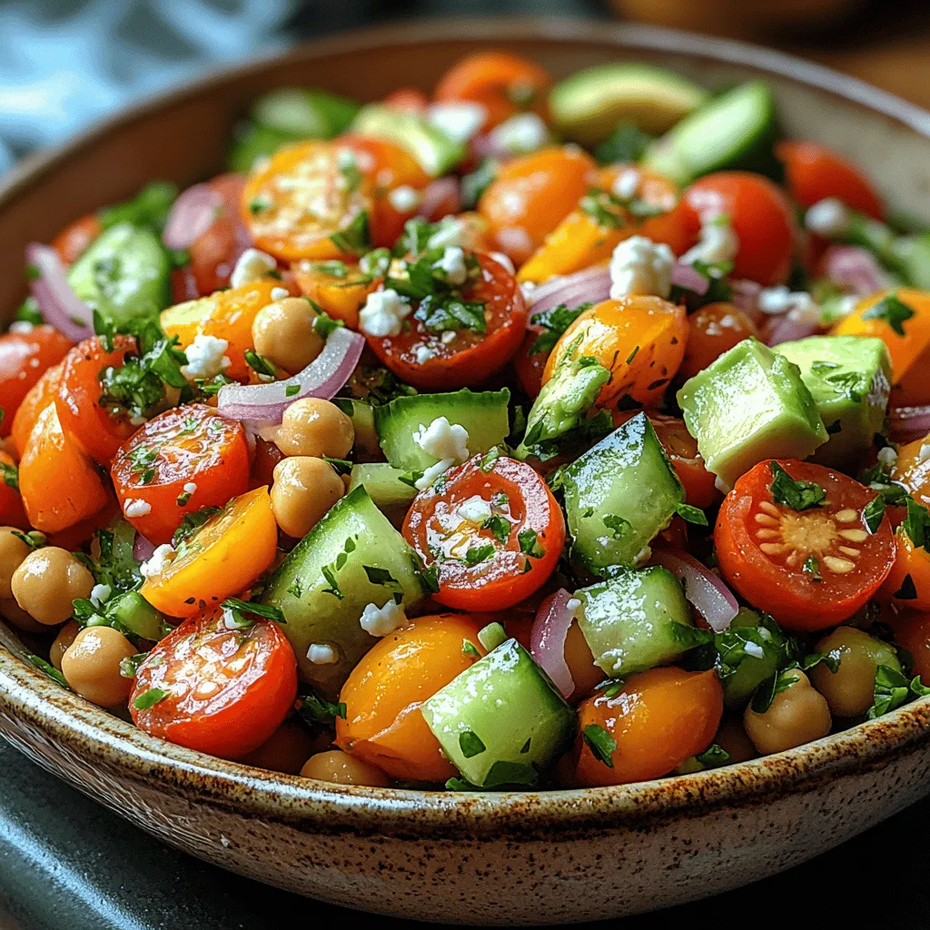 In the world of salads, the Refreshing Chickpea Tomato Fiesta stands out as a vibrant, nutritious, and easy-to-make dish that can elevate any meal. This salad not only delights the palate with its medley of colors and textures but also packs a nutritional punch that makes it an ideal choice for health-conscious eaters. Whether you’re hosting a picnic, preparing a quick lunch, or serving a light dinner, this salad is versatile enough to fit any occasion.