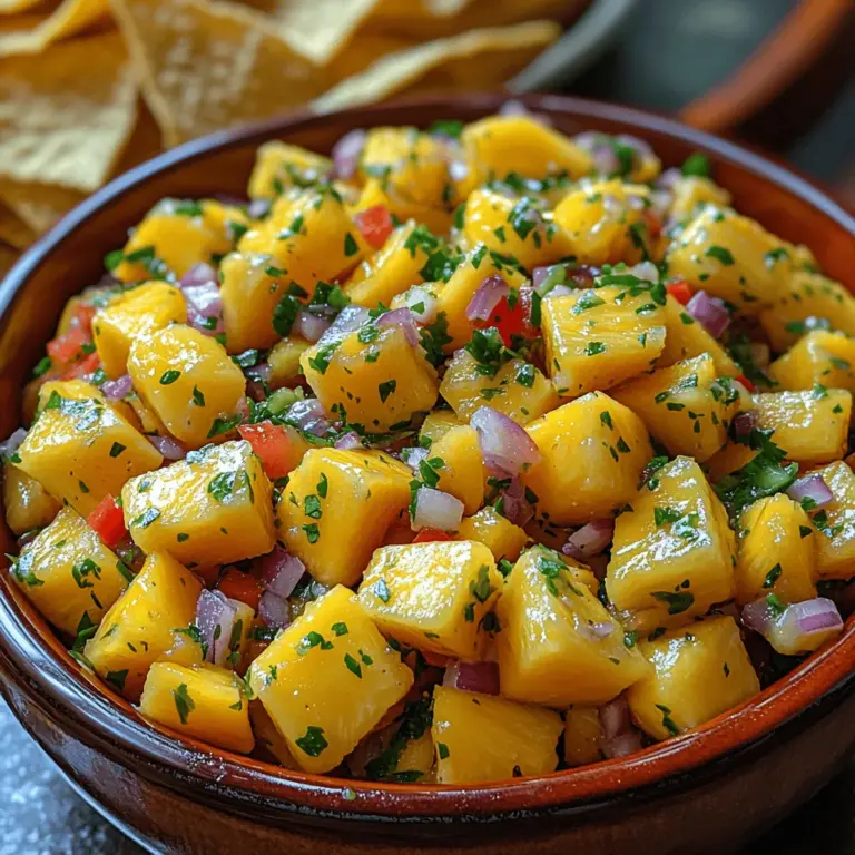 In the world of culinary delights, few dishes evoke the vibrant essence of summer quite like a refreshing salsa. Our recipe for Tropical Tango Mango Pineapple Salsa is a celebration of tropical flavors, bursting with freshness and zest. This salsa doesn’t just tantalize the taste buds but also transports you to sun-soaked beaches and swaying palm trees, making it the perfect accompaniment for any occasion. Whether you're hosting a backyard barbecue, planning a festive gathering, or simply craving a healthy snack, this salsa serves as a delightful addition to a variety of dishes.