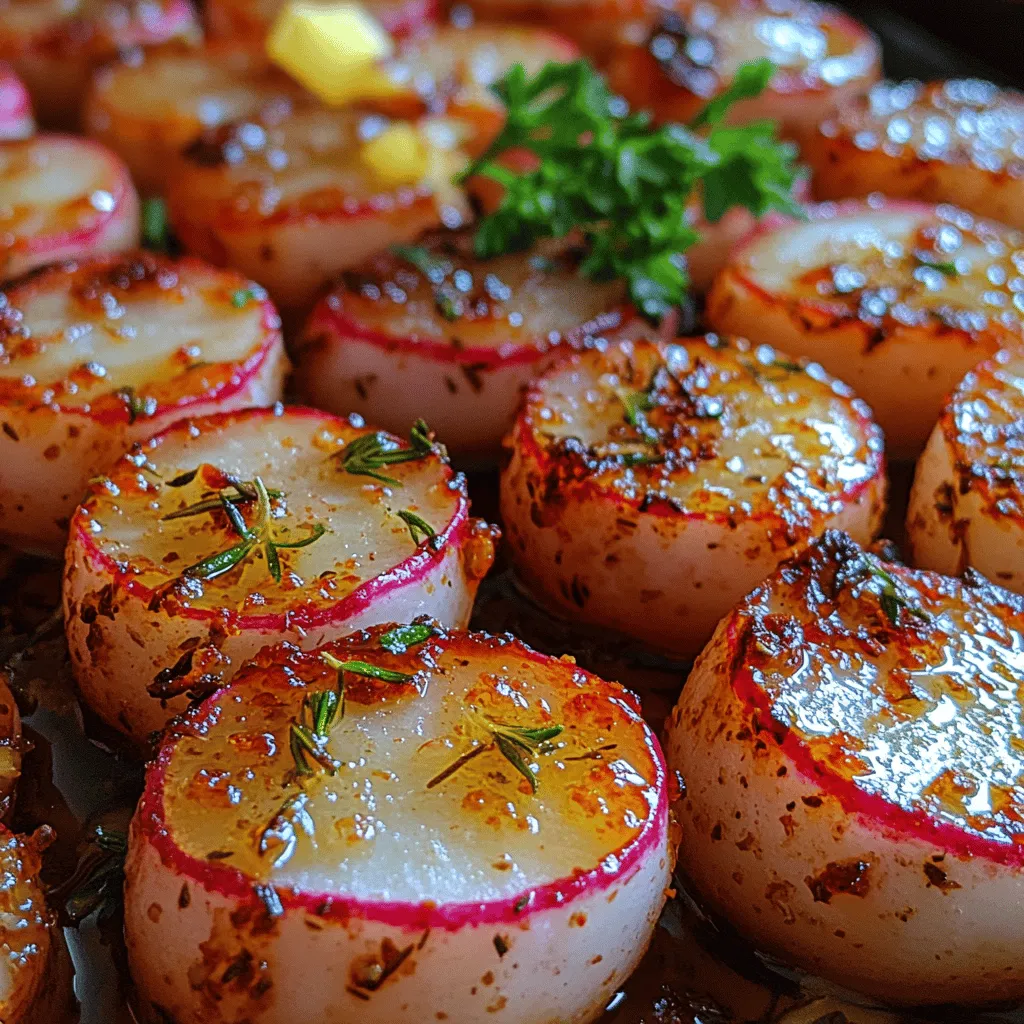 In the world of culinary delights, vegetables often take a back seat to more decadent dishes. However, roasted radishes are a delightful exception, transforming this often-overlooked root vegetable into a star side dish that could easily steal the spotlight at your dinner table. Known for their crisp texture and peppery flavor, radishes, when roasted, undergo a magical transformation, turning sweet and mellow while retaining their signature crunch. This recipe for Garlicky Herbal Bliss not only showcases the radish's unique flavor profile but also emphasizes its role as a versatile ingredient that can elevate various meals, from salads to grain bowls.