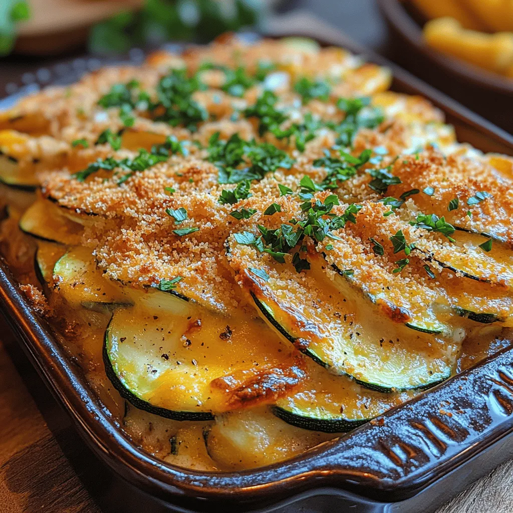 If you’re searching for a dish that combines comfort, nutrition, and versatility, look no further than the Cheesy Zucchini Casserole. This delightful recipe is a celebration of summer's bounty, transforming fresh zucchini into a creamy, cheesy delight that will appeal to both kids and adults alike. Whether you're looking for a hearty side dish for your family dinner or a satisfying main course for a casual gathering, this casserole ticks all the boxes.