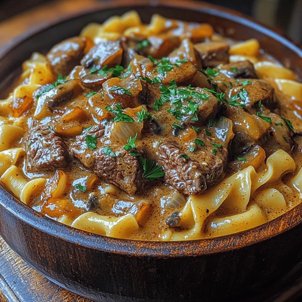 Beef Stroganoff is a culinary classic that has won the hearts of many as a beloved comfort food. Known for its rich, creamy sauce and tender beef, this dish perfectly embodies the essence of home-cooked meals. Whether served over egg noodles, rice, or mashed potatoes, Beef Stroganoff delivers a satisfying experience that warms the soul. In recent years, the traditional recipe has been adapted to meet the demands of busy lifestyles, leading to the creation of one-pot variations that simplify preparation and cleanup without sacrificing flavor.