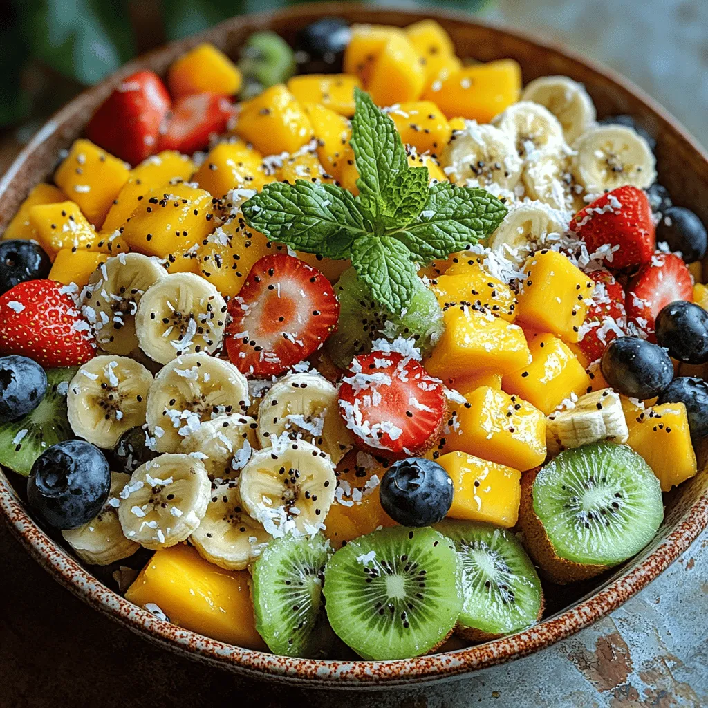 The Tropical Sunrise Fruit Salad is all about showcasing the natural sweetness and flavors of fresh fruits. Let's take a closer look at the key ingredients that make this salad so irresistible.