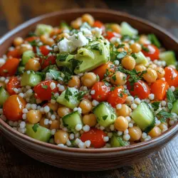 As the warm sun beckons outdoor gatherings and leisurely meals, there's nothing quite as refreshing and appetizing as a Chilled Chickpea Couscous Delight. This vibrant dish, with its colorful medley of vegetables and wholesome ingredients, embodies the spirit of summer. Bursting with flavor and packed with nutrition, it serves as an ideal companion for picnics, barbecues, or simply as a light yet satisfying meal on a hot day.